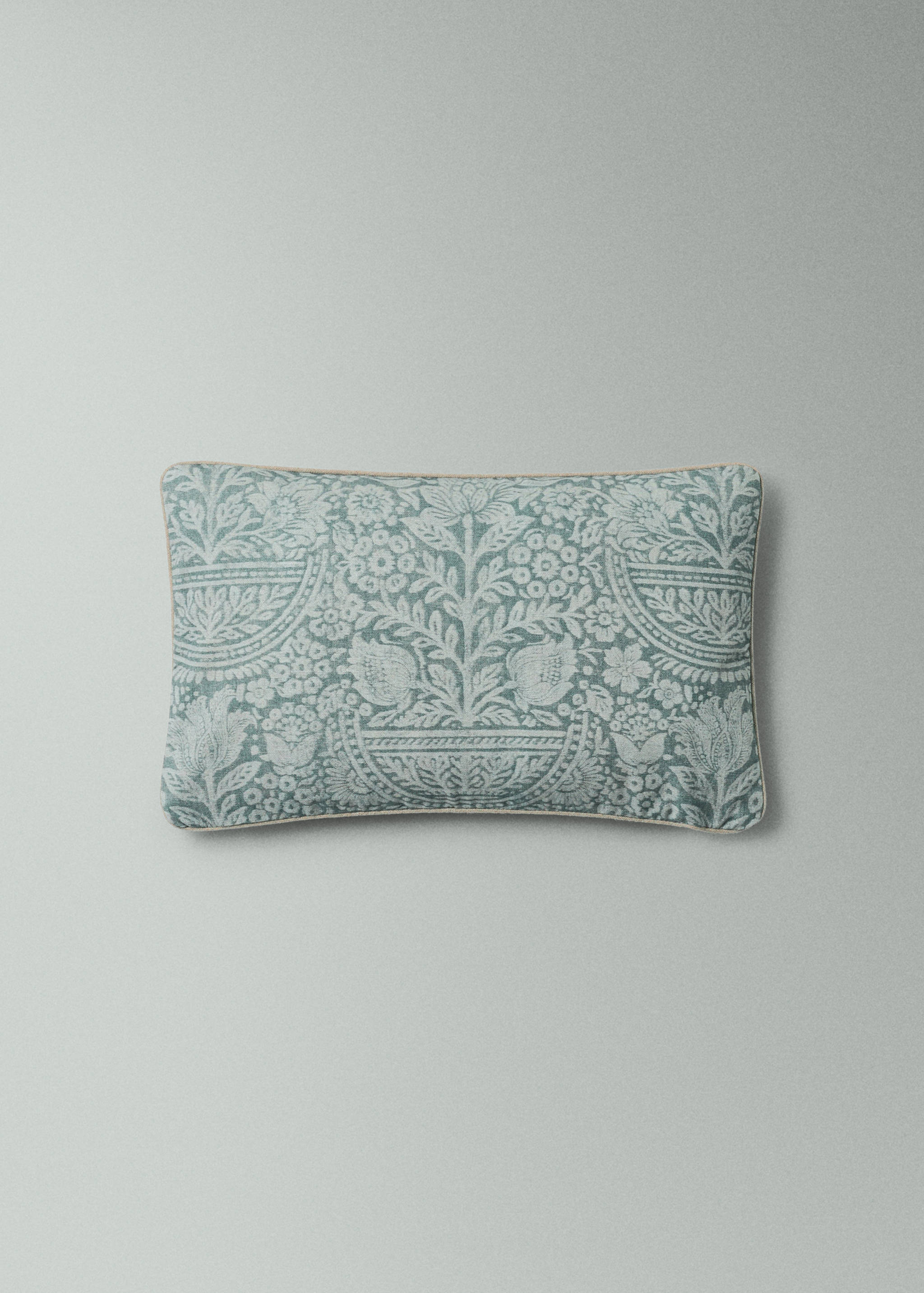 Kissenbezug aus Baumwolle mit Blumenmuster, 30 x 50 cm - Mittlere Ansicht