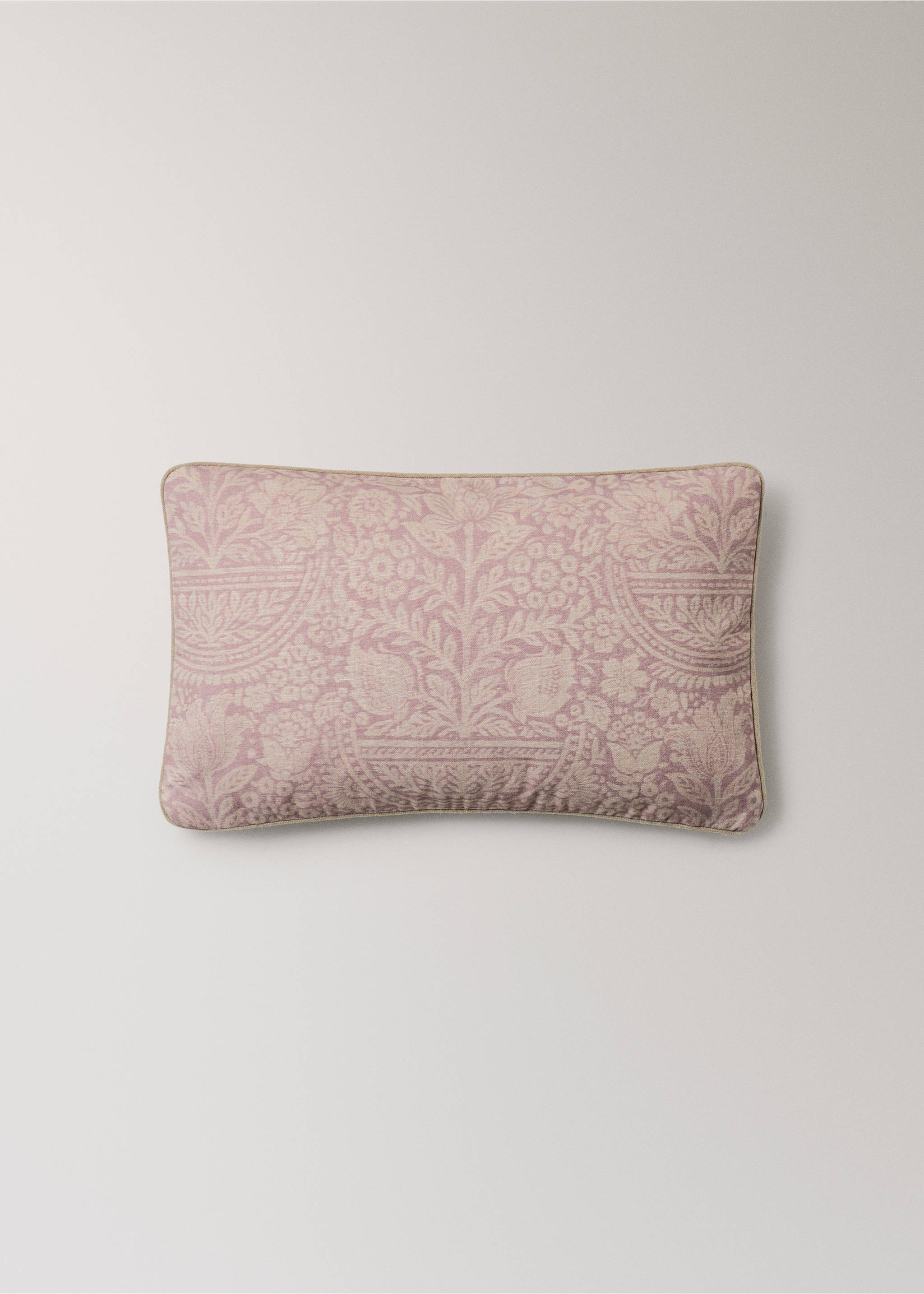 Husă de pernă din bumbac, model floral, 30x50 cm - Articol fără model, Roz. Ref: 27003372-00.