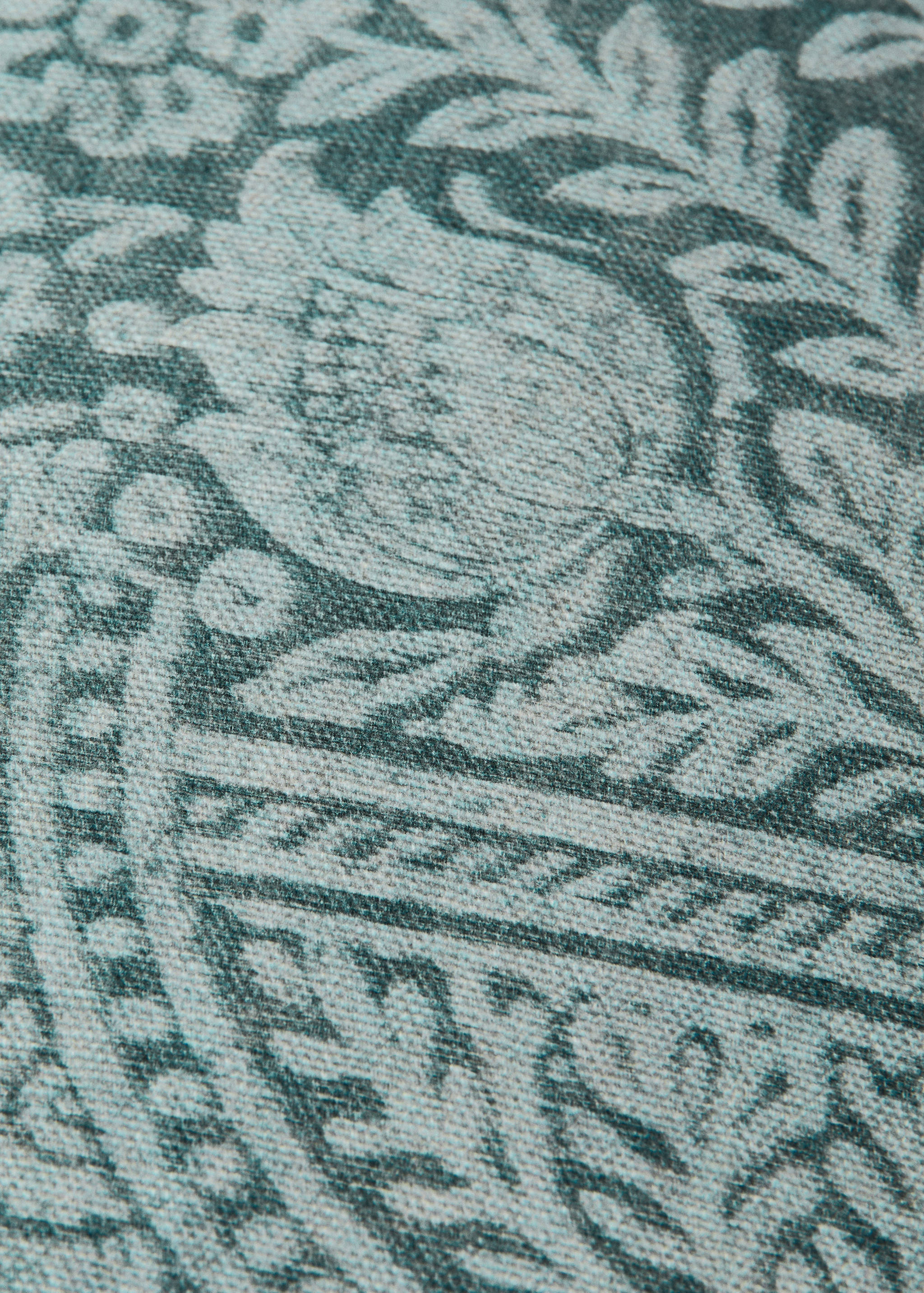 Бавовняний чохол для декоративної подушки з квітковим принтом, 50x50см - Детальніше про товар 3