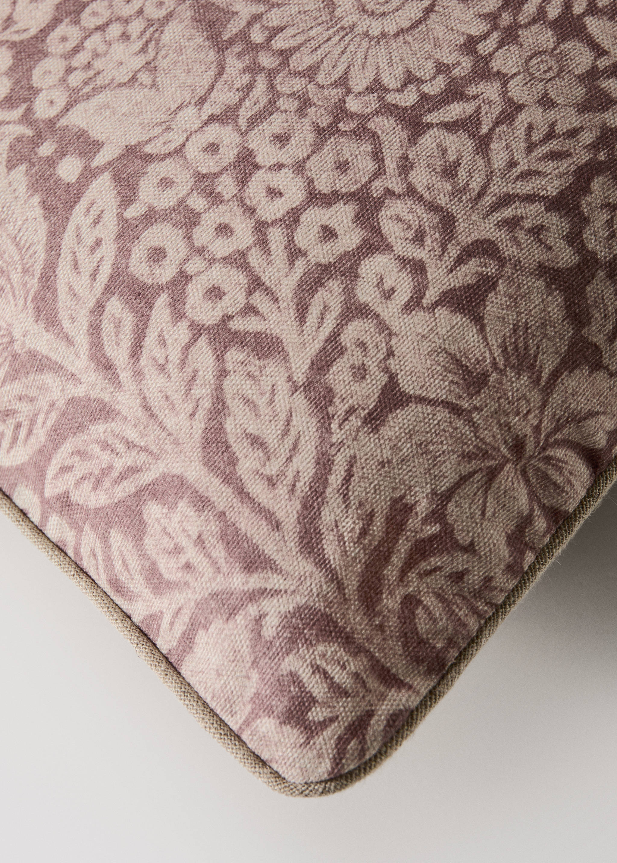 Floral cotton cushion cover 50x50 cm - Details of the article 1