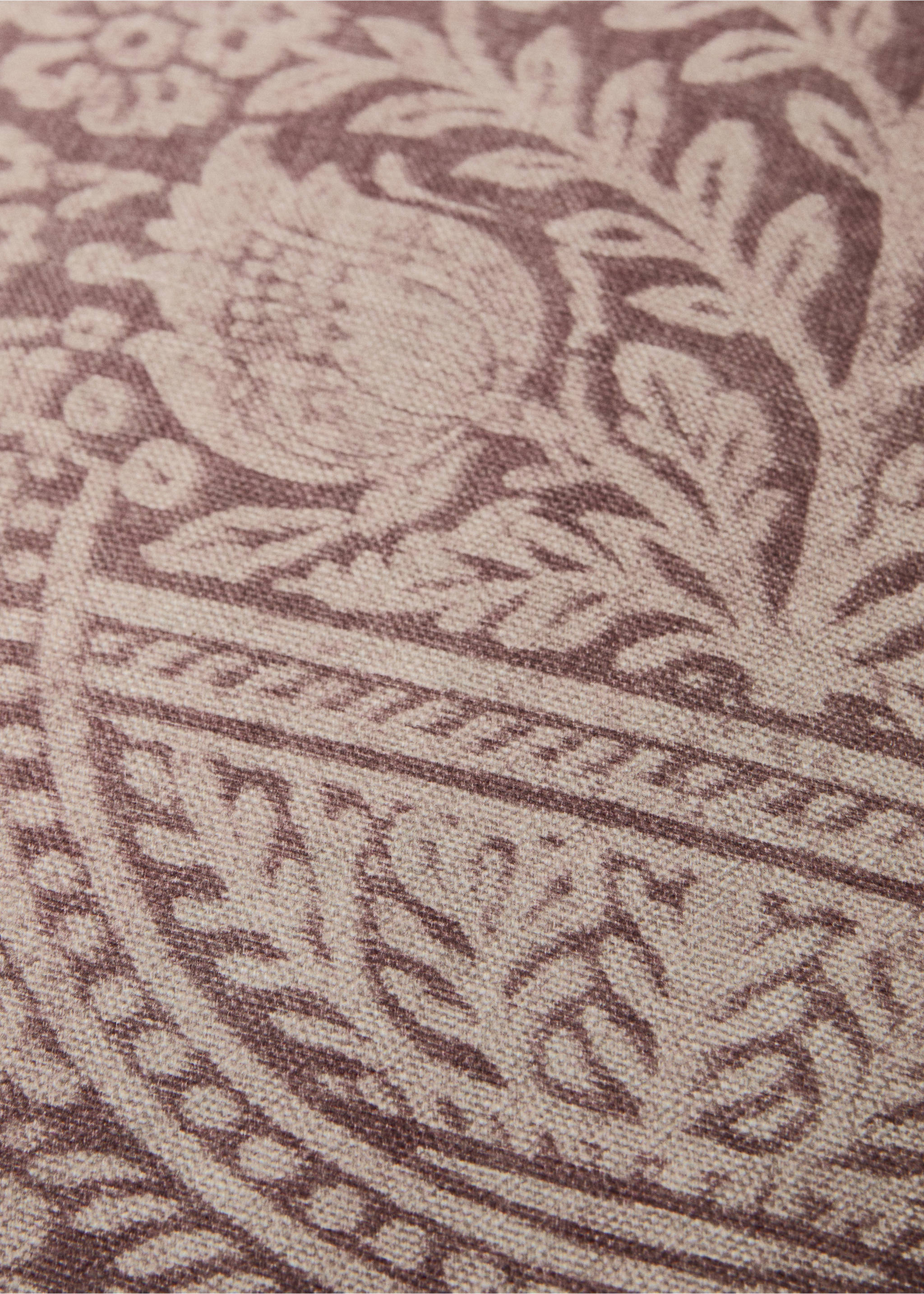 Husă de pernă din bumbac, model floral, 50x50 cm - Detaliu al articolului 3, Roz mediu. Ref: 27003373-00.