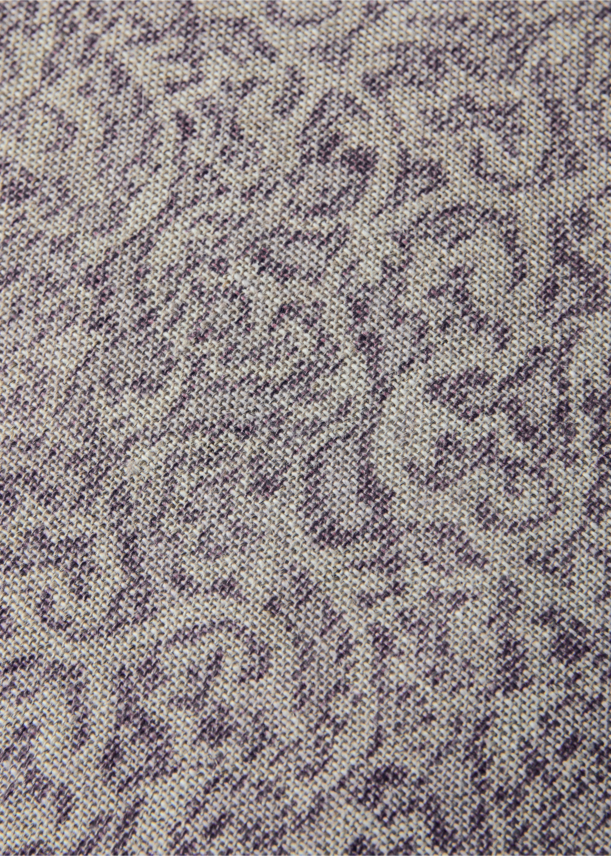 Printed cotton-linen cushion cover 40x60cm - Details of the article 3, Lilac. Ref: 27003374-00.
