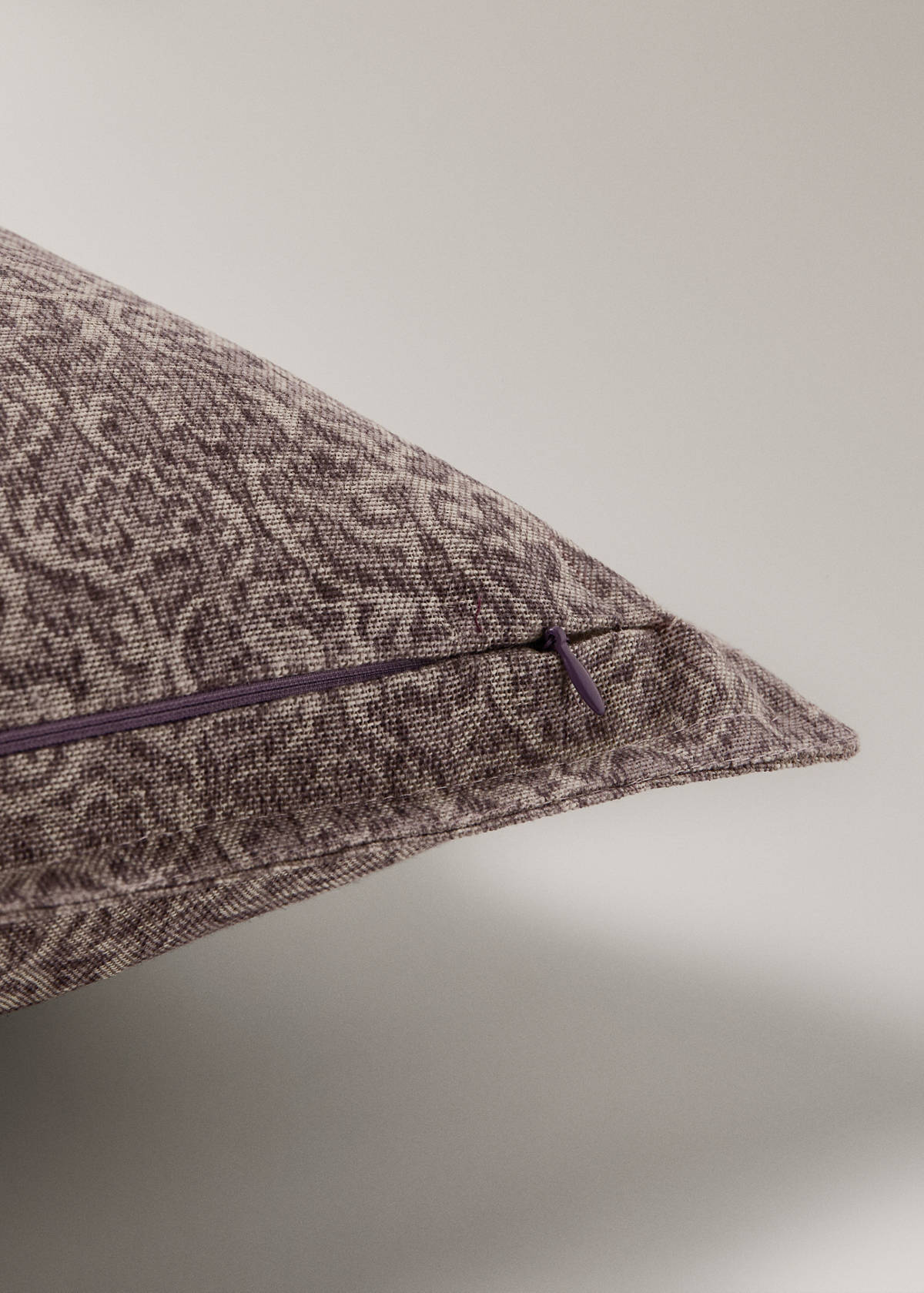 Printed cotton-linen cushion cover 40 x 60 cm — Purple