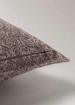 Printed cotton-linen cushion cover 40 x 60 cm — Purple 3