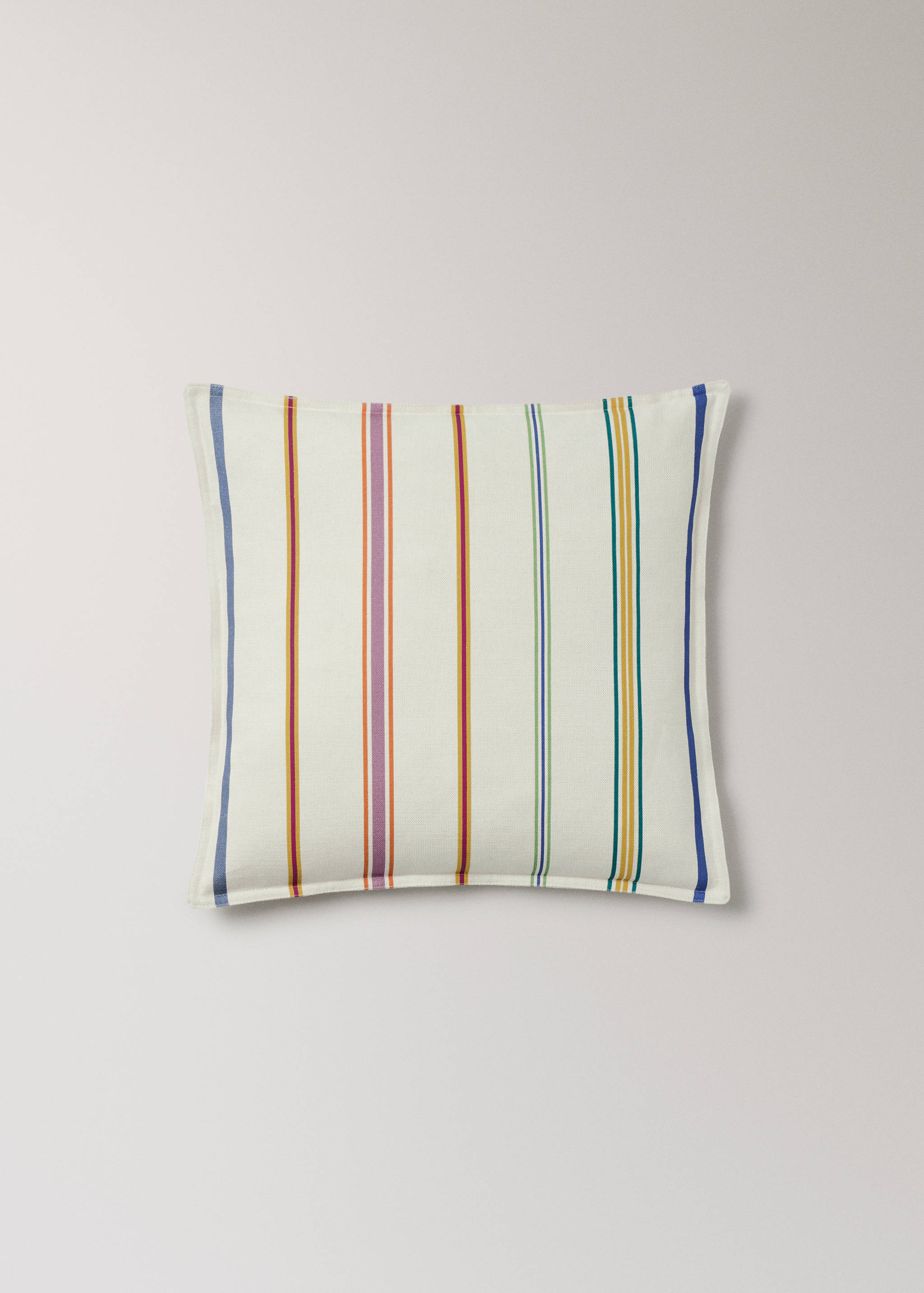 Multi-stripe linen cotton cushion cover 50x50 cm - Article without model
