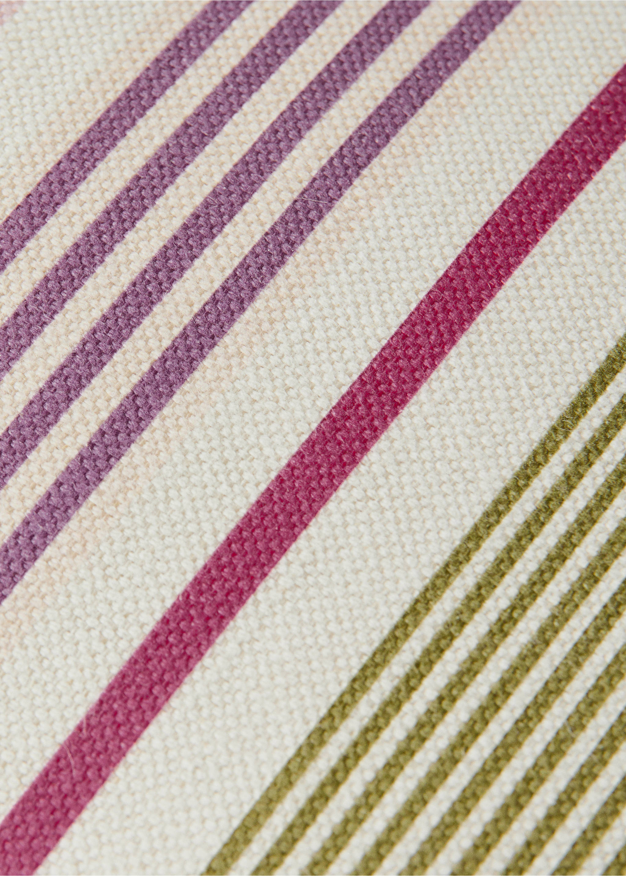 Többszínű csíkos lenvászon-pamut párnahuzat 40x60 cm - A termék adatai 3, Kék. Ref: 27003377-00.