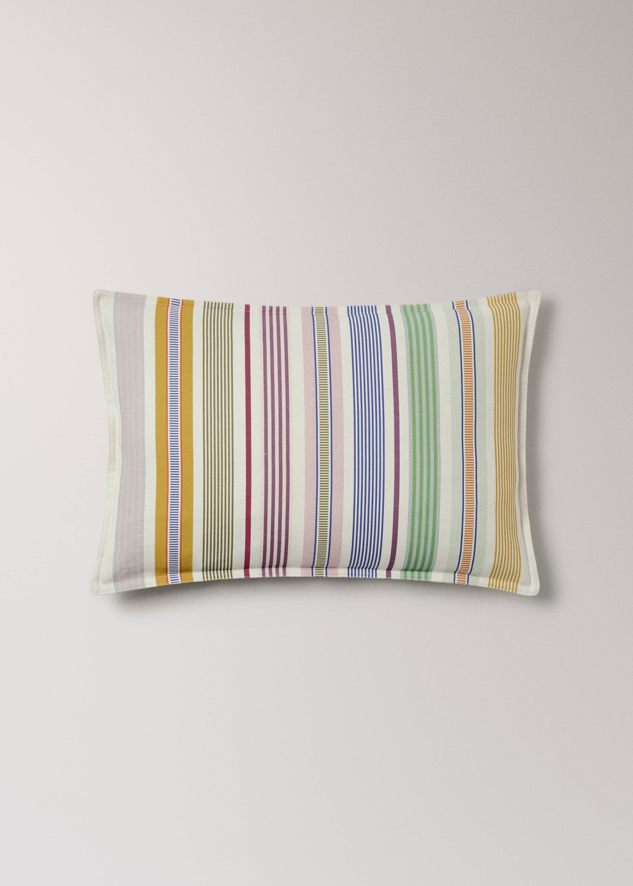 Multi-stripe linen cotton cushion cover 40x60 cm - Article without model
