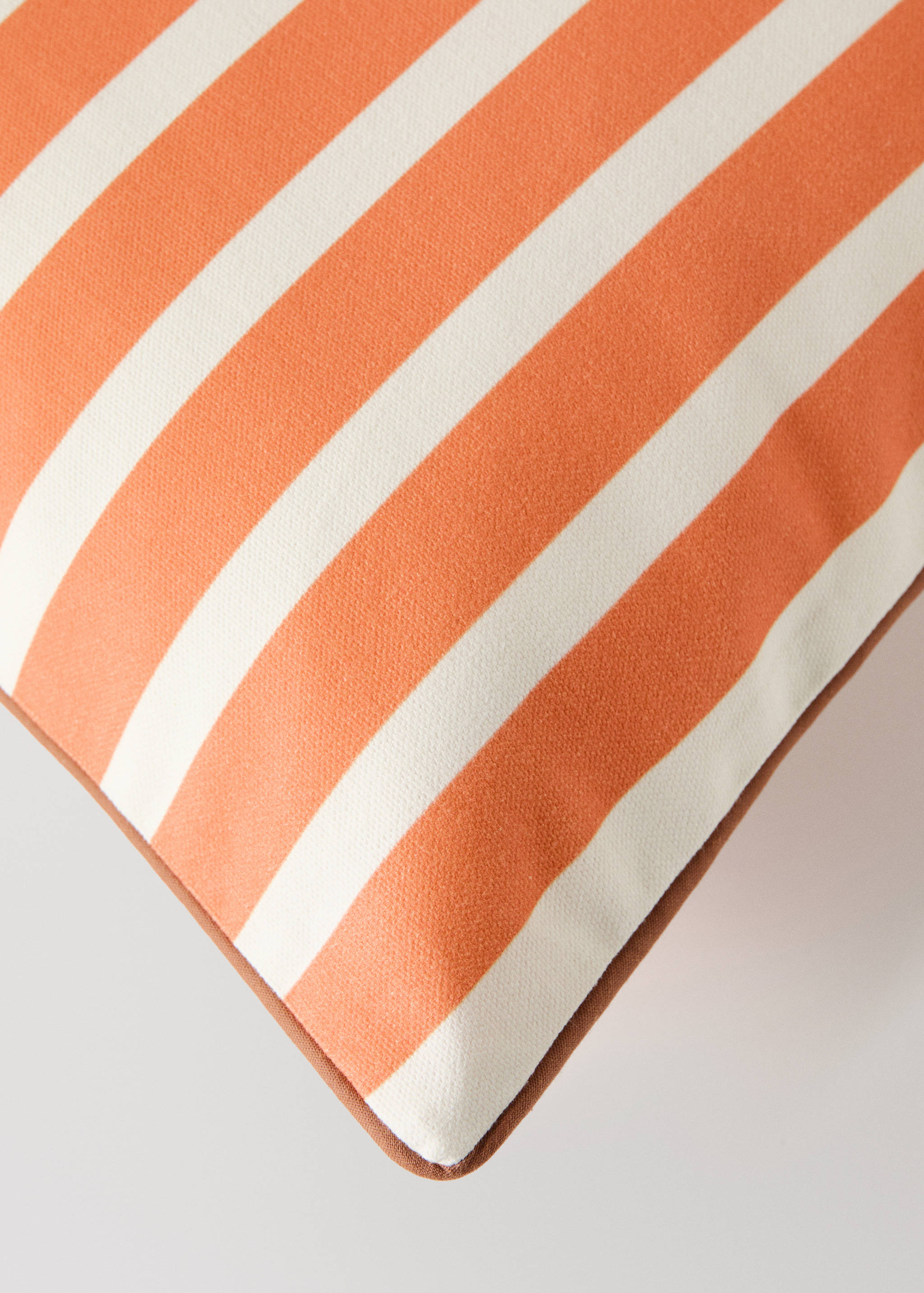 Kissenbezug Baumwolle Streifen Kontrast-Piping 50x50 cm - Detail des Artikels 1