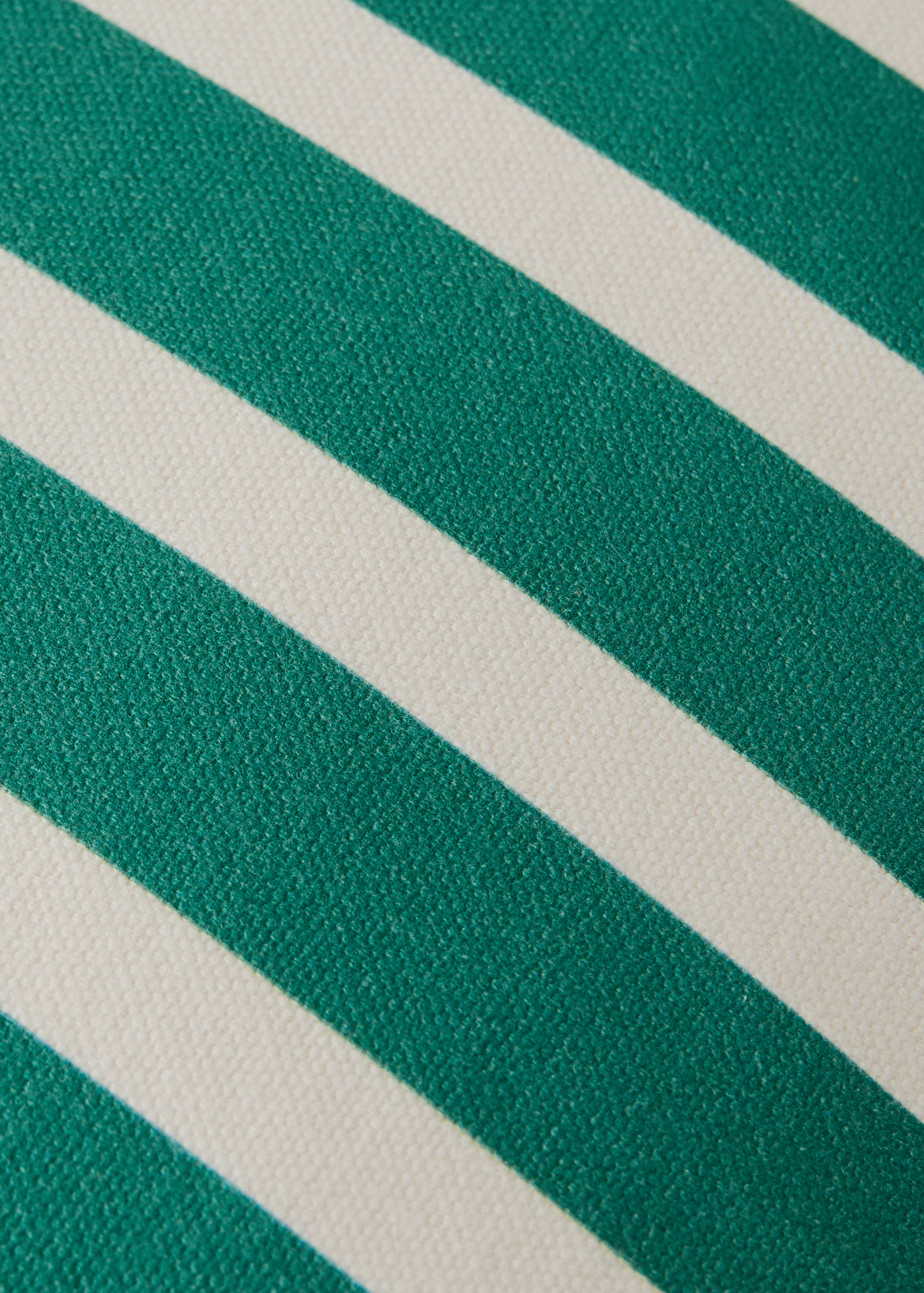 Kissenbezug Baumwolle Streifen Kontrast-Piping 50x50 cm - Detail des Artikels 3