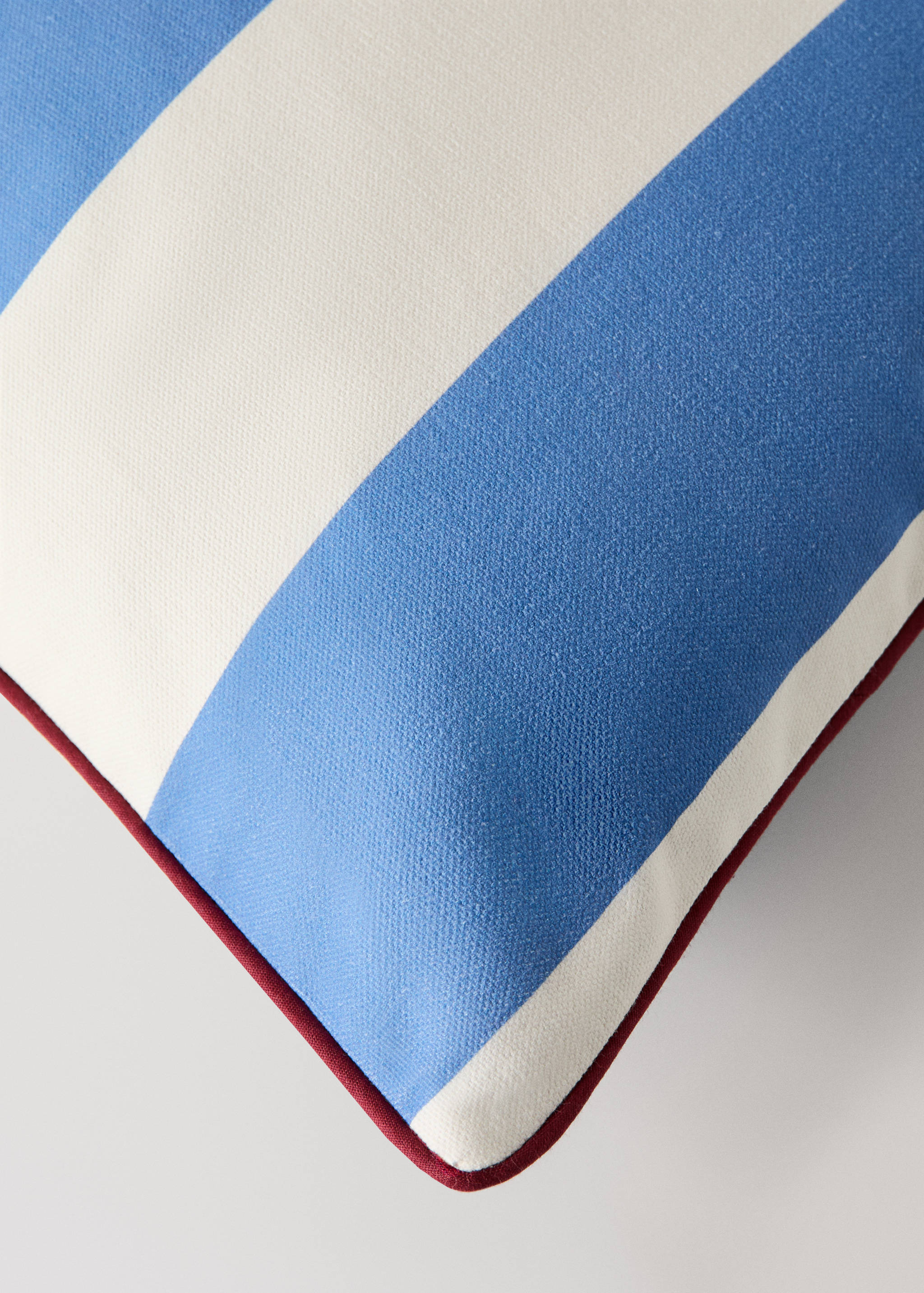 Kissenbezug aus Baumwolle mit breiten Streifen und Piping 40x60 cm - Detail des Artikels 1