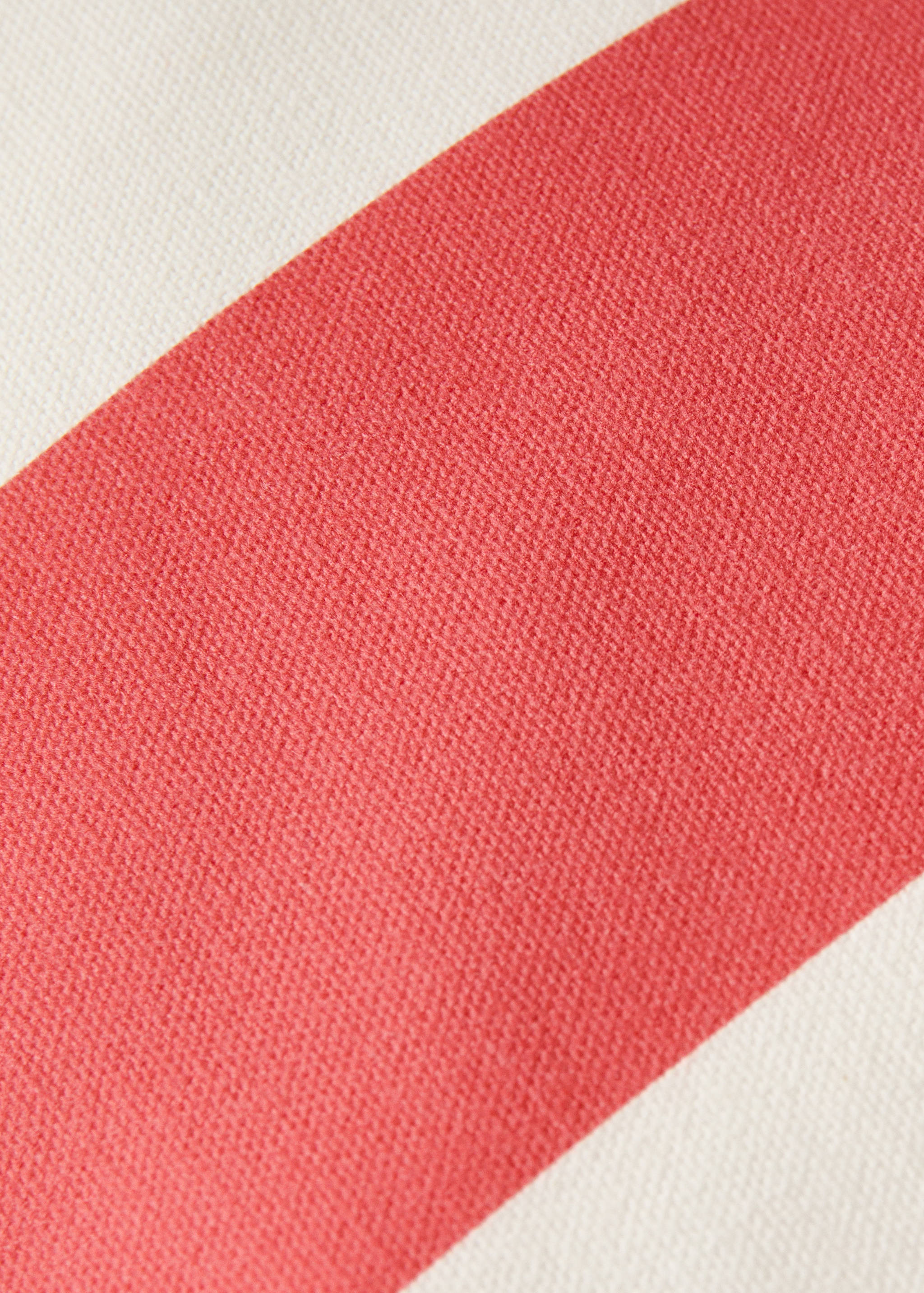 Thick striped cotton cushion cover with piping 40x60 cm - Details of the article 3