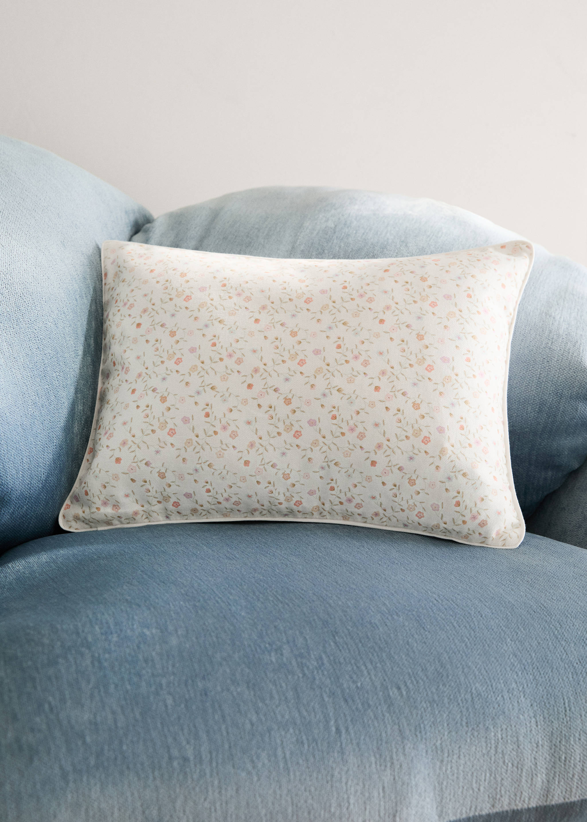 Children's cotton floral cushion cover 30x40 - General plane