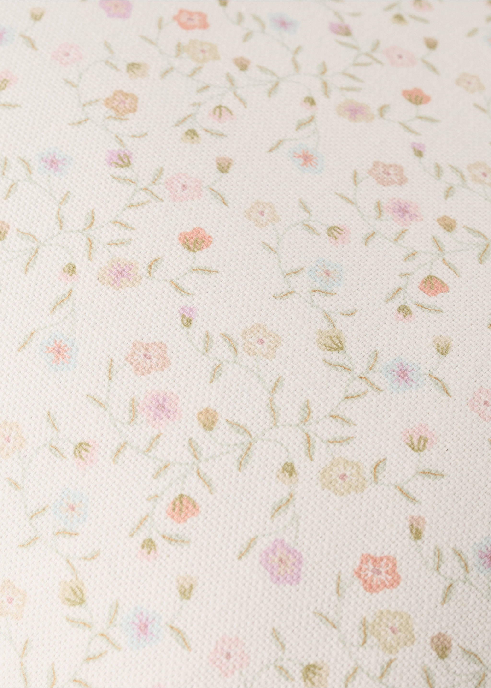 Husă pernă decorativă pentru copii din bumbac cu flori 30x40 - Detaliu al articolului 3, Roz pastel. Ref: 27003381-00.