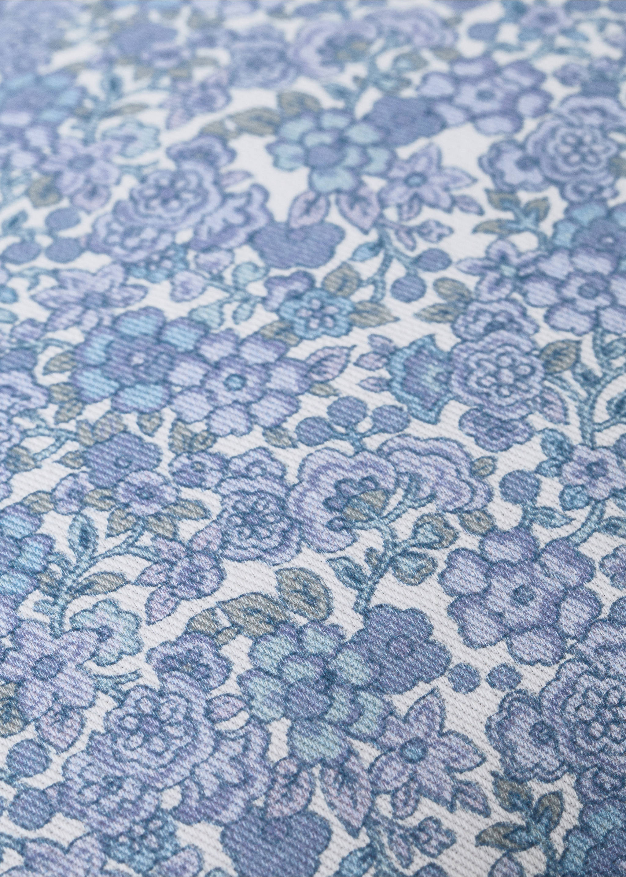 Children's cotton floral cushion cover 30x40 cm - Details of the article 3, Blue. Ref: 27003383-00.