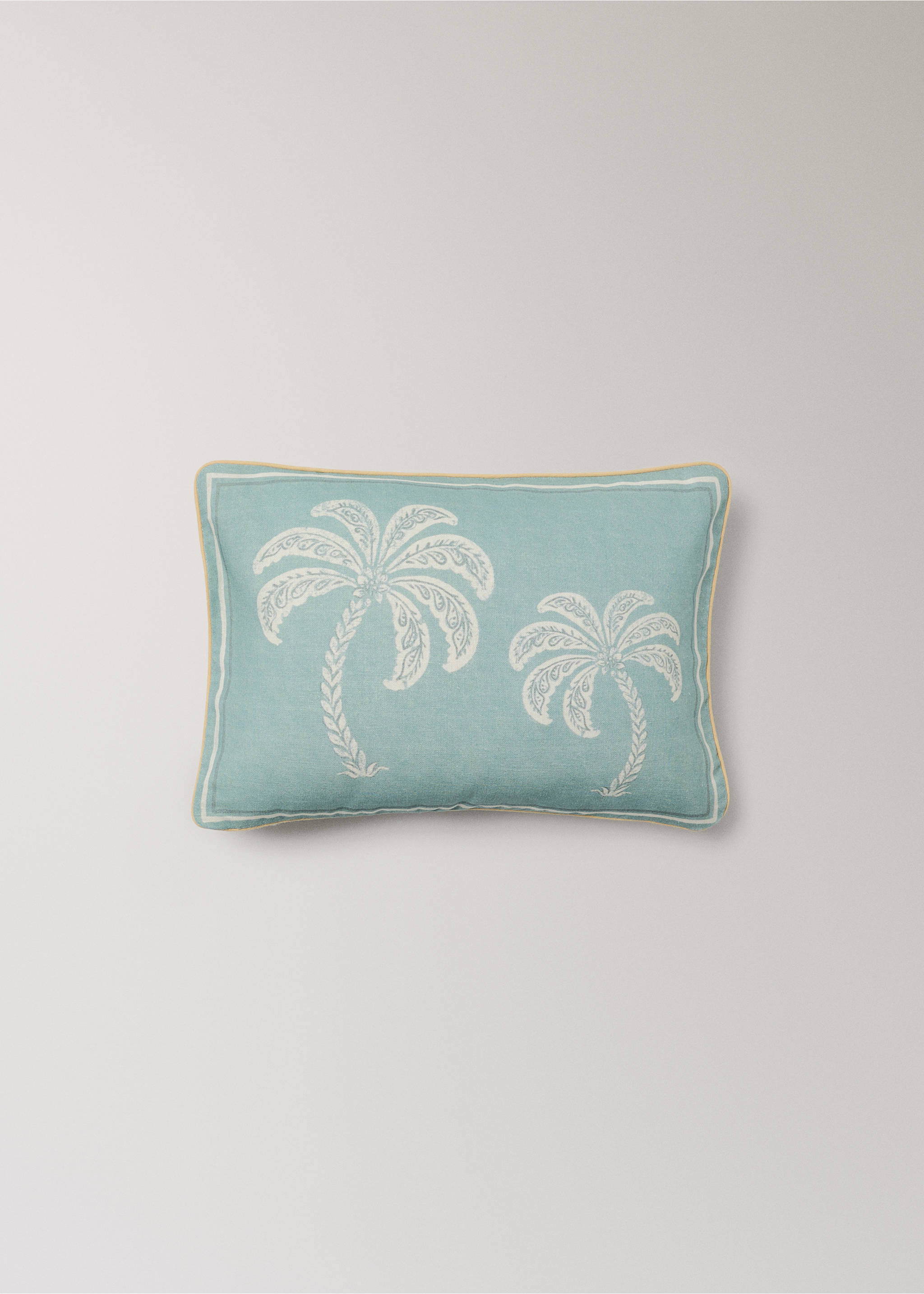 Children's palm tree cushion cover - Article without model, Pastel Green. Ref: 27003385-00.
