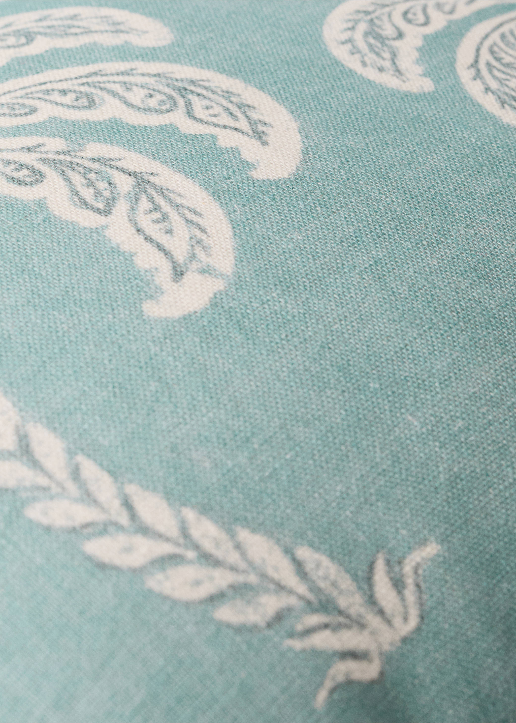 Children's palm tree cushion cover - Details of the article 3, Pastel Green. Ref: 27003385-00.