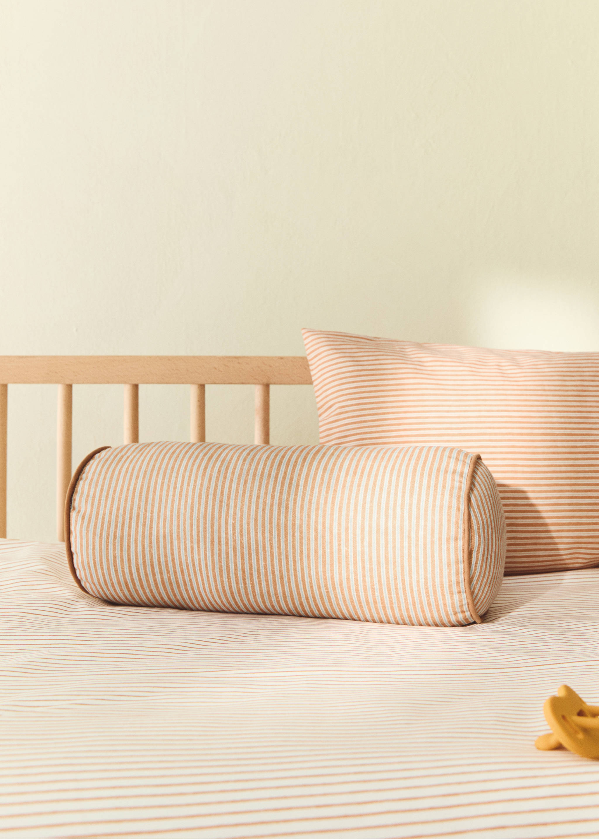Housse de coussin enfant à rayures bicolores 14x35 cm - Plan général