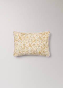 Children's floral cotton-linen cushion cover 30x40 — Mustard 5