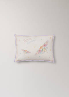 Children's cushion cover in cotton-linen with butterfly design — White 6