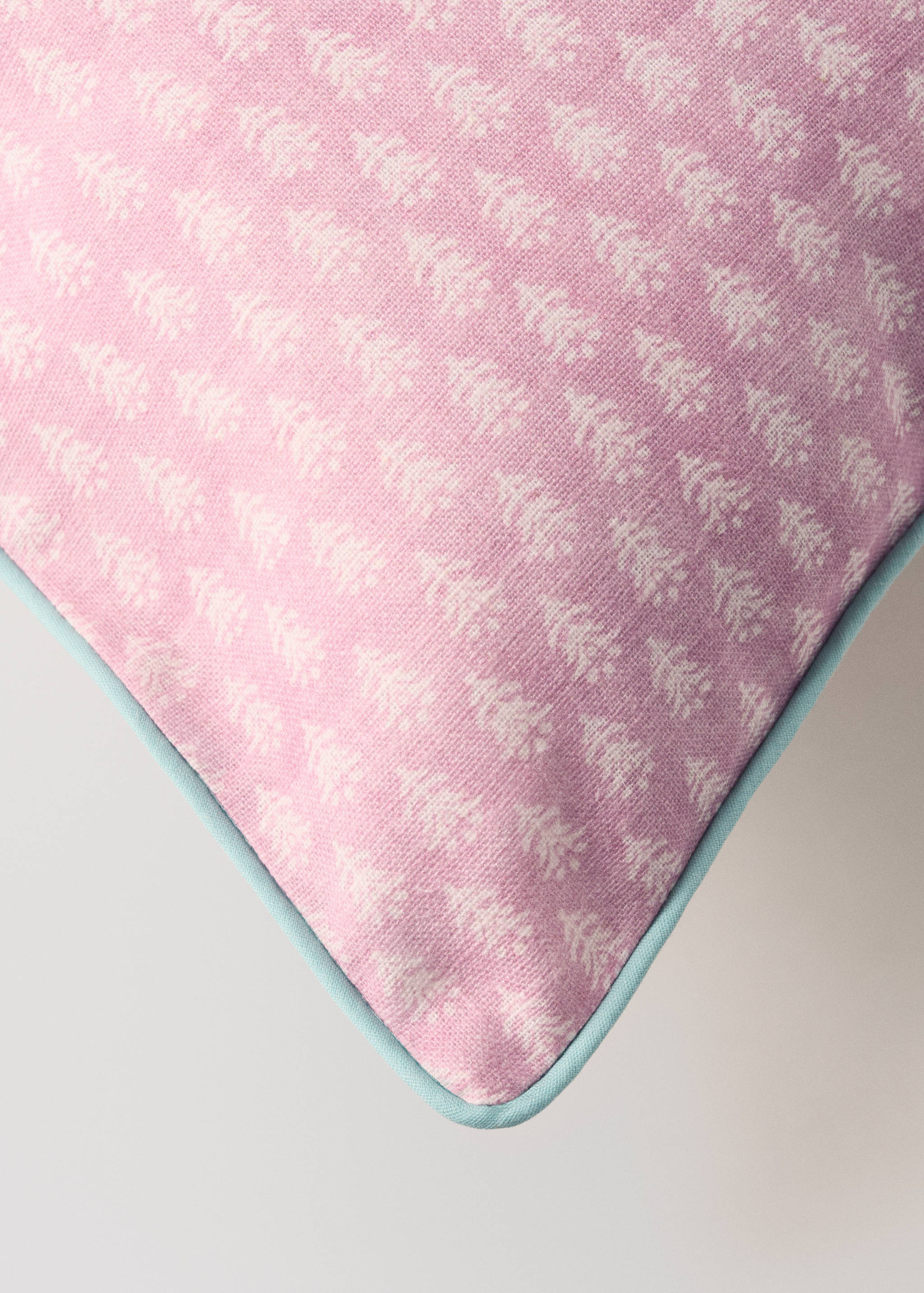 Children's cushion cover in cotton-linen blend with floral design 30x40 - Details of the article 1