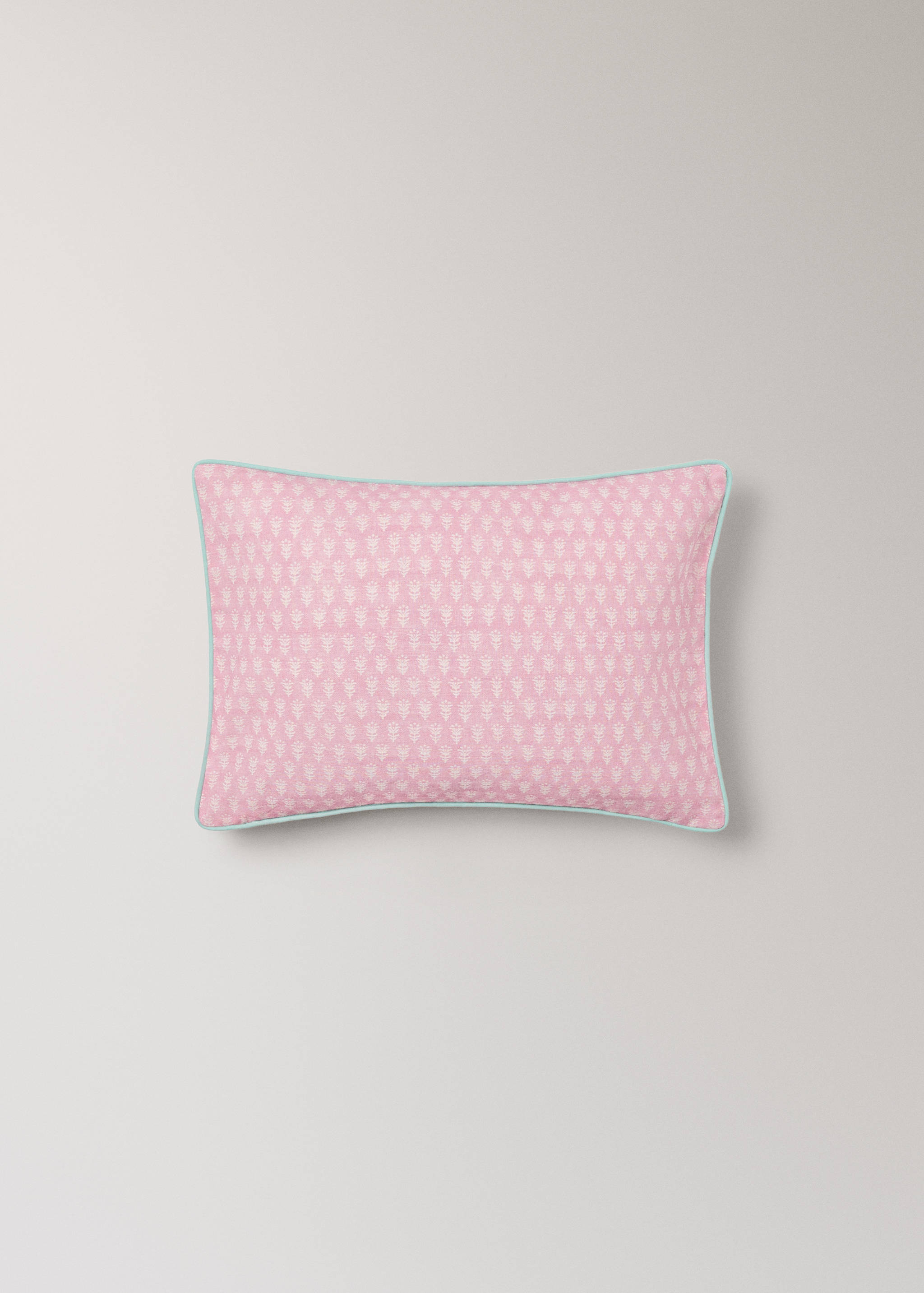 Children's cushion cover in cotton-linen blend with floral design 30x40 - Details of the article 4