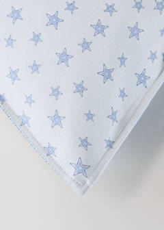 Reversible children's cushion cover with stars and stripes 30x40 cm — Blue 2