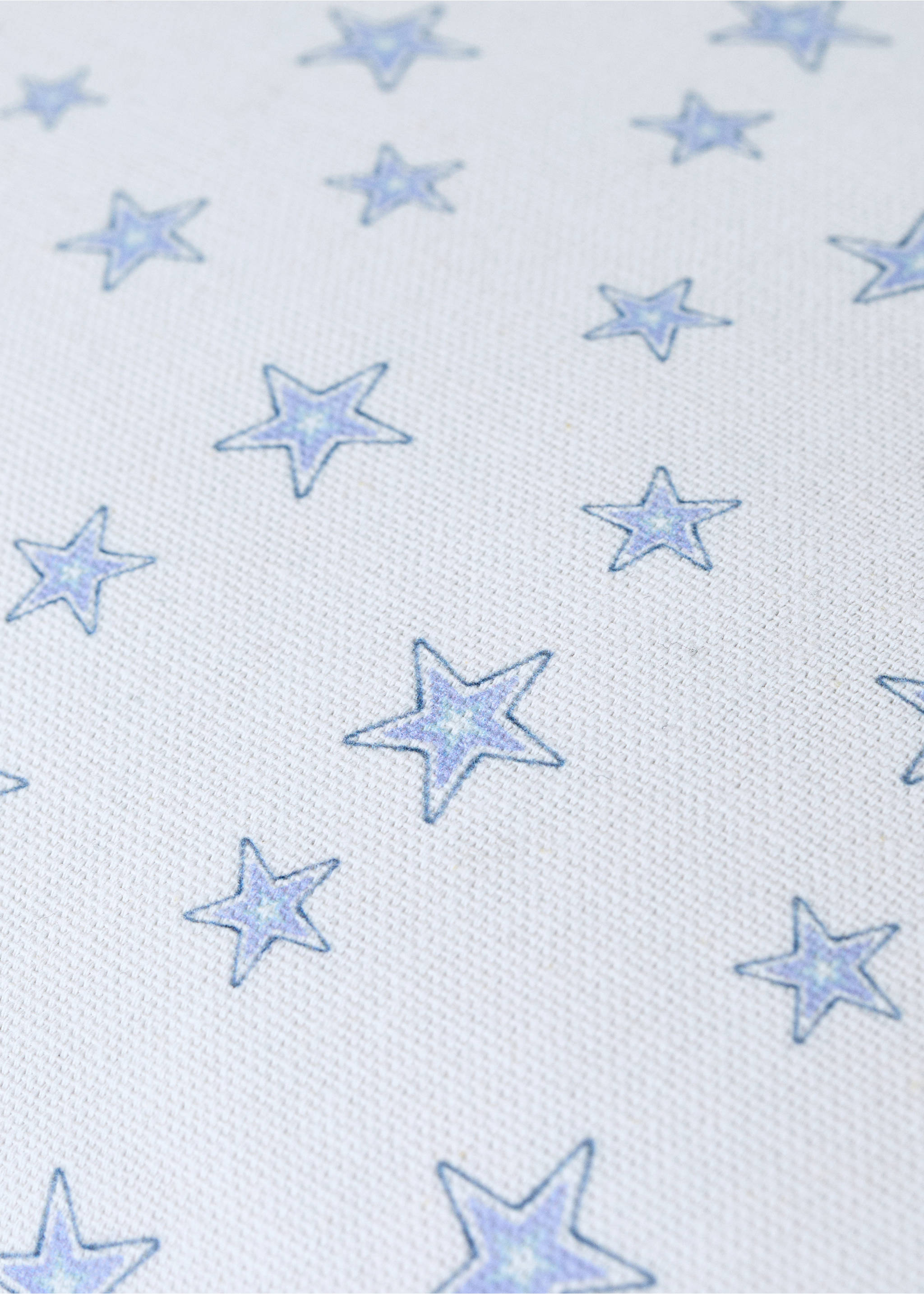 Funda cojín infantil reversible estrellas rayas 30x40 cm - Detalle del artículo 3, Azul. Ref: 27003391-00.