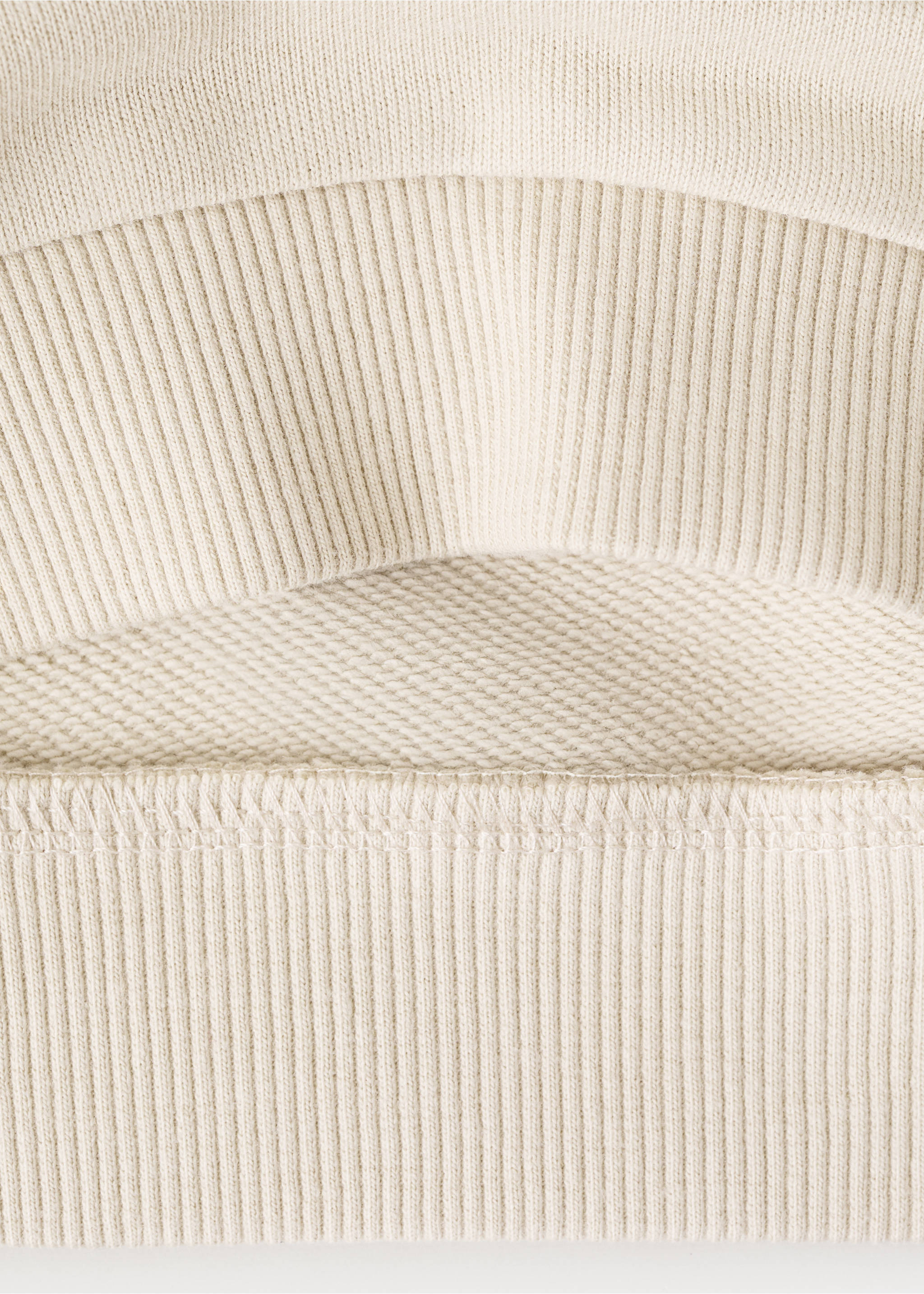 Sudadera algodón bordado - Detalle del artículo 0, Beige. Ref: 27003716-00.