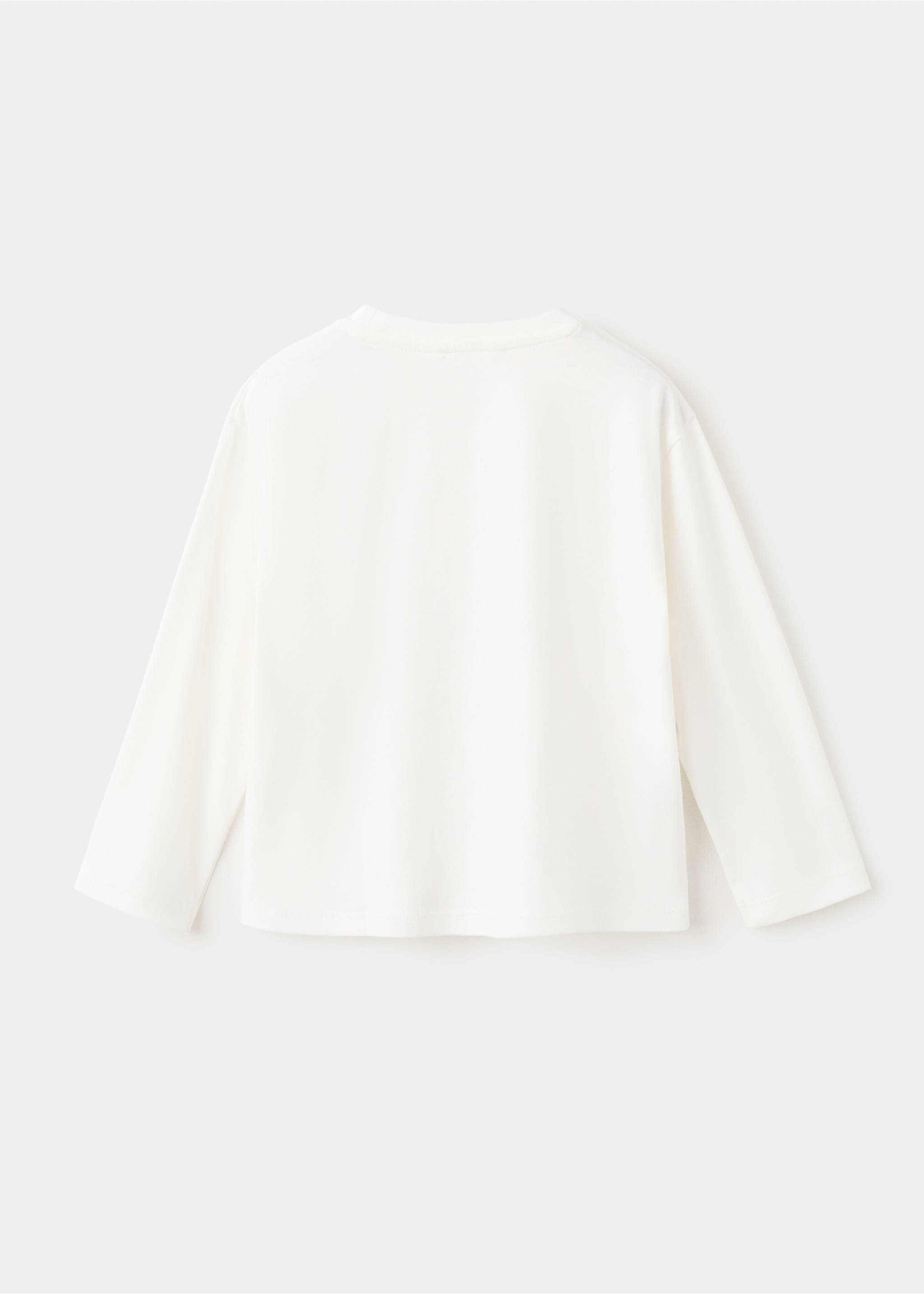 Camiseta 100% algodón estampada - Reverso del artículo, Blanco roto. Ref: 27003719-00.