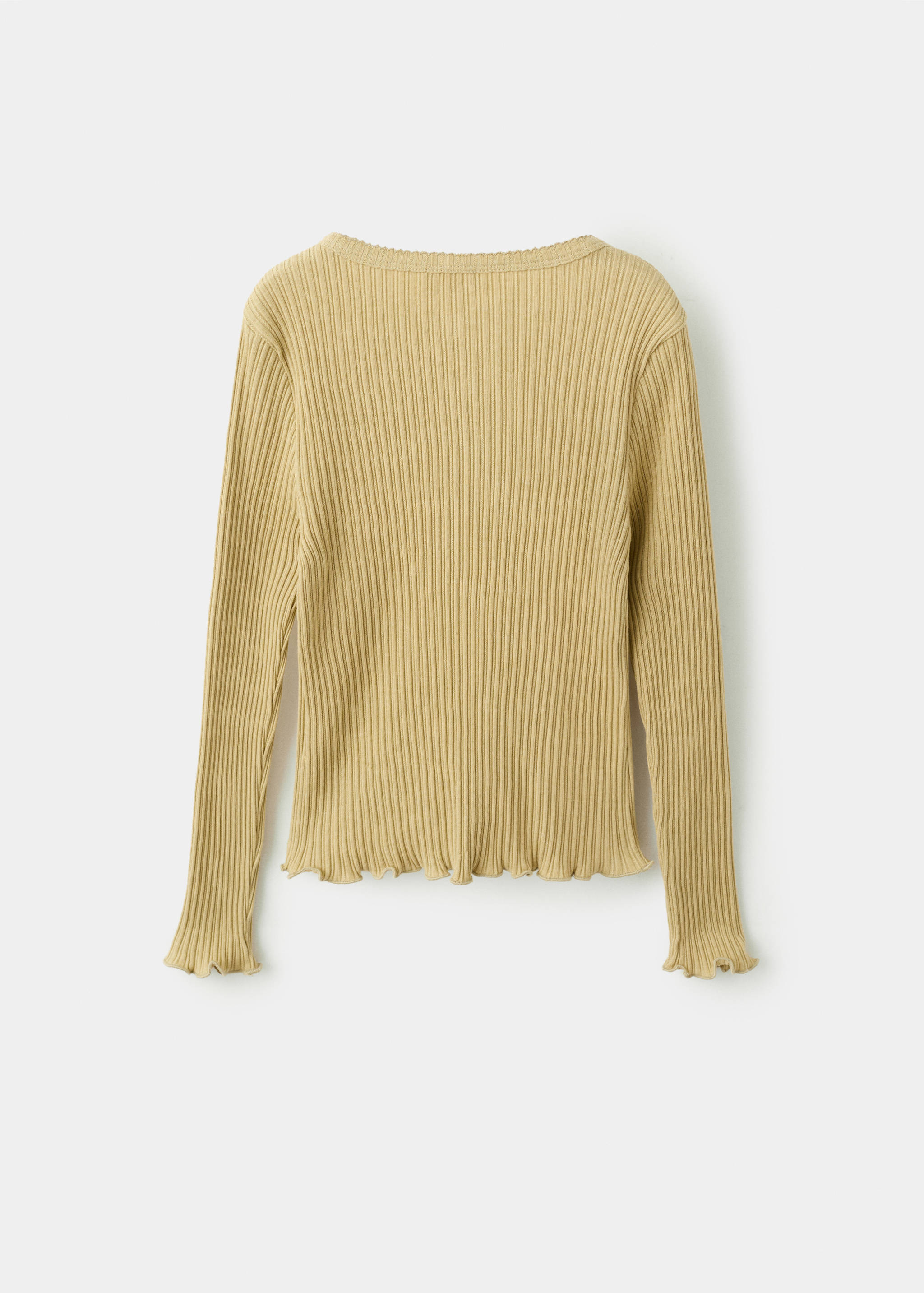 Ribbed long-sleeved t-shirt - Reverse of the article