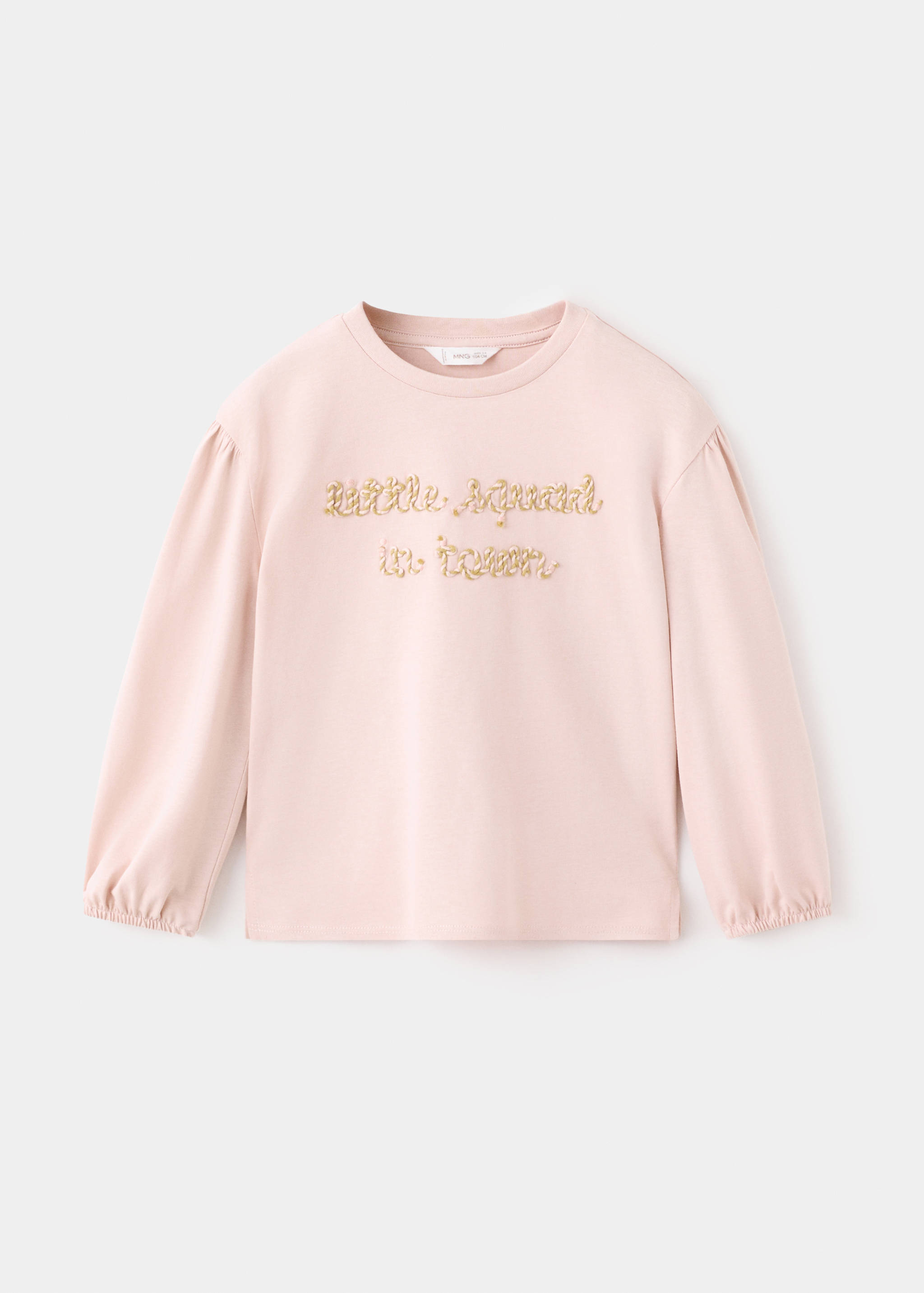 Cotton tee with embroidered text - Article without model