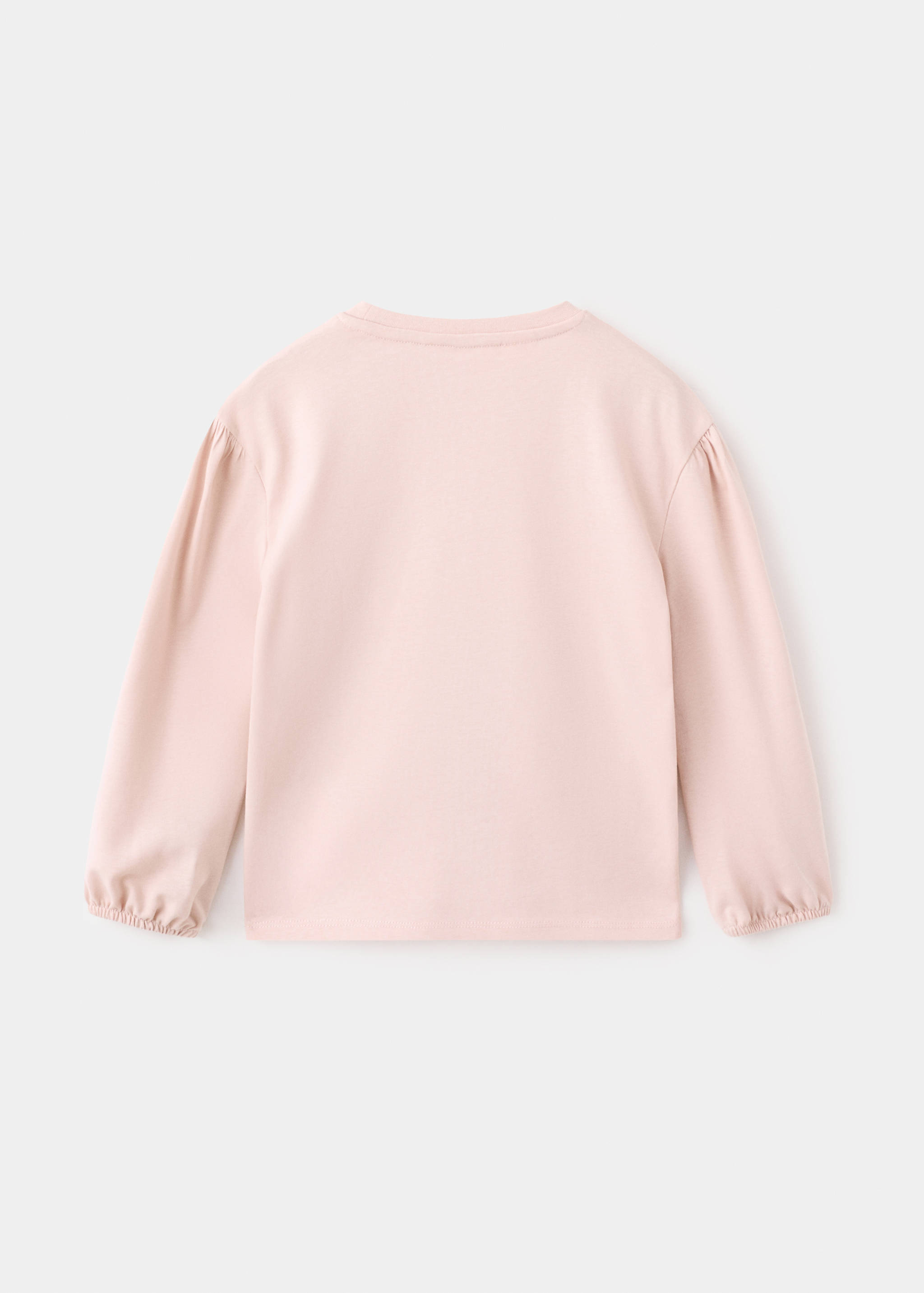 Cotton tee with embroidered text - Reverse of the article