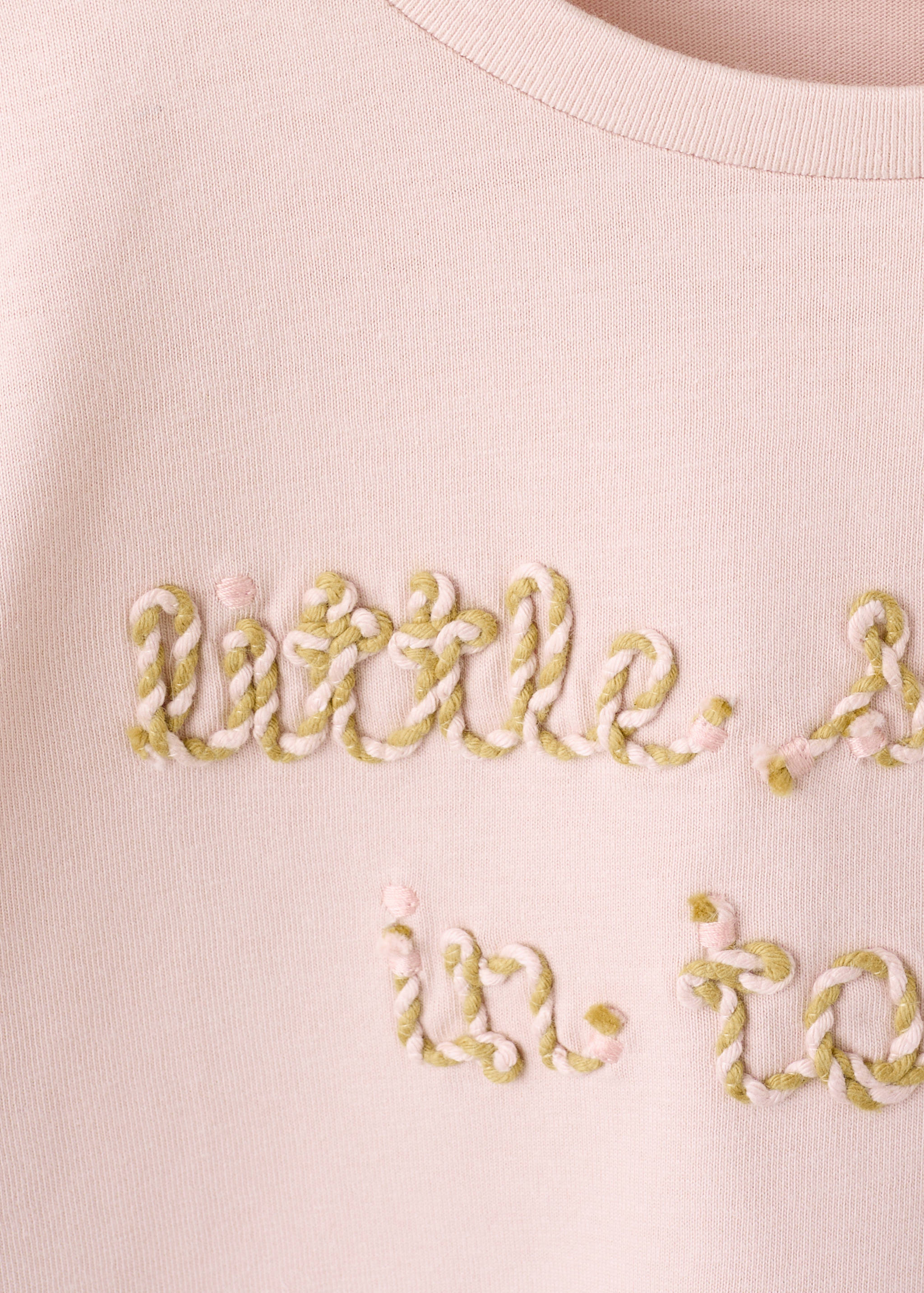 Cotton tee with embroidered text - Details of the article 8