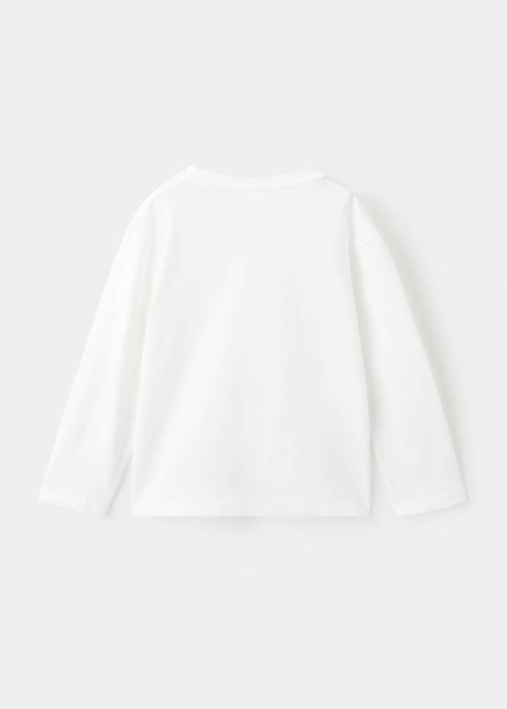 Floral-embroidered cotton t-shirt — Off White