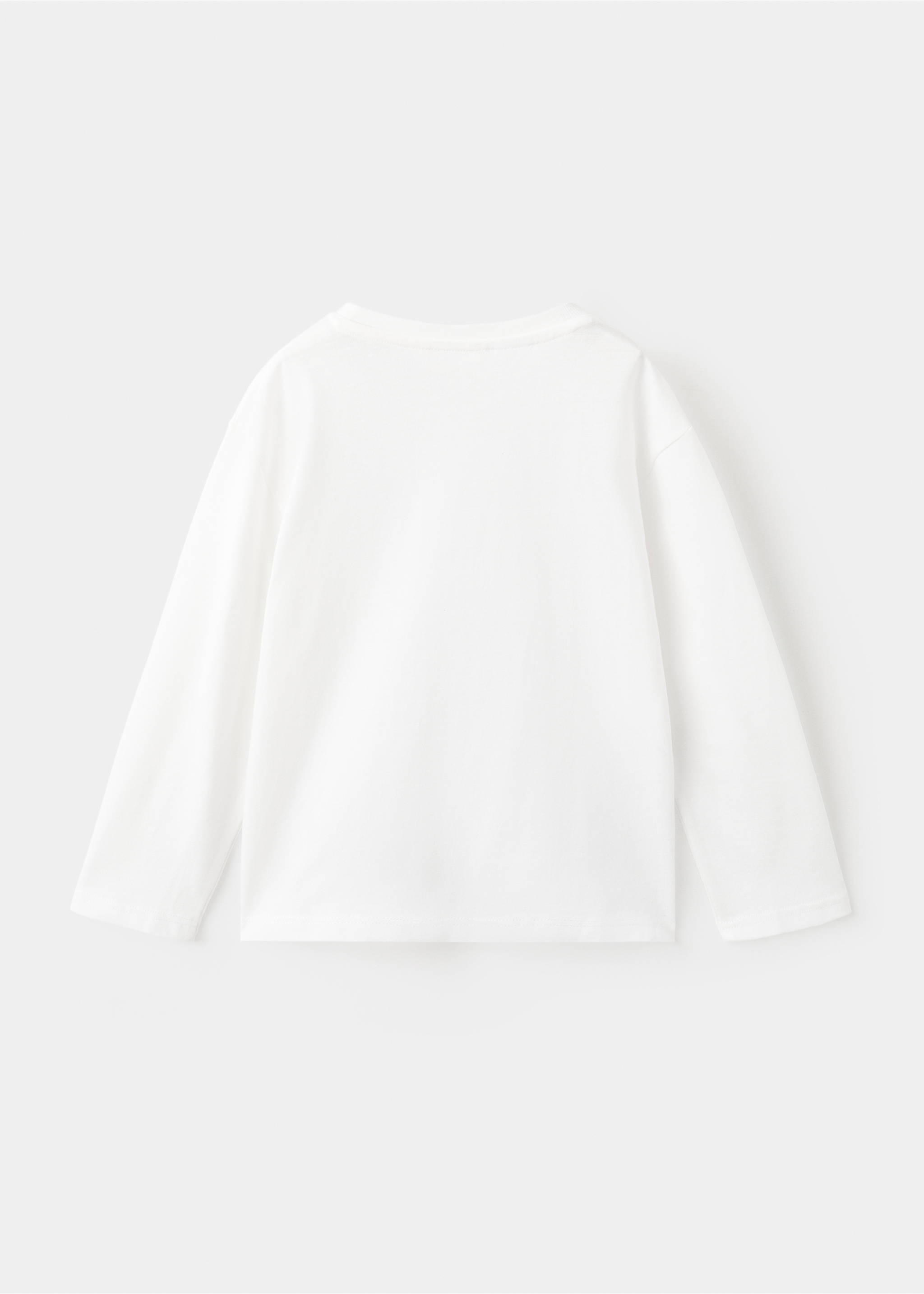 Floral-embroidered cotton t-shirt - Reverse of the article, Off White. Ref: 27003722-00.