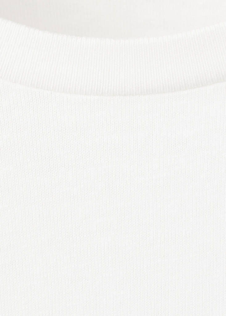 Floral-embroidered cotton t-shirt — Off White