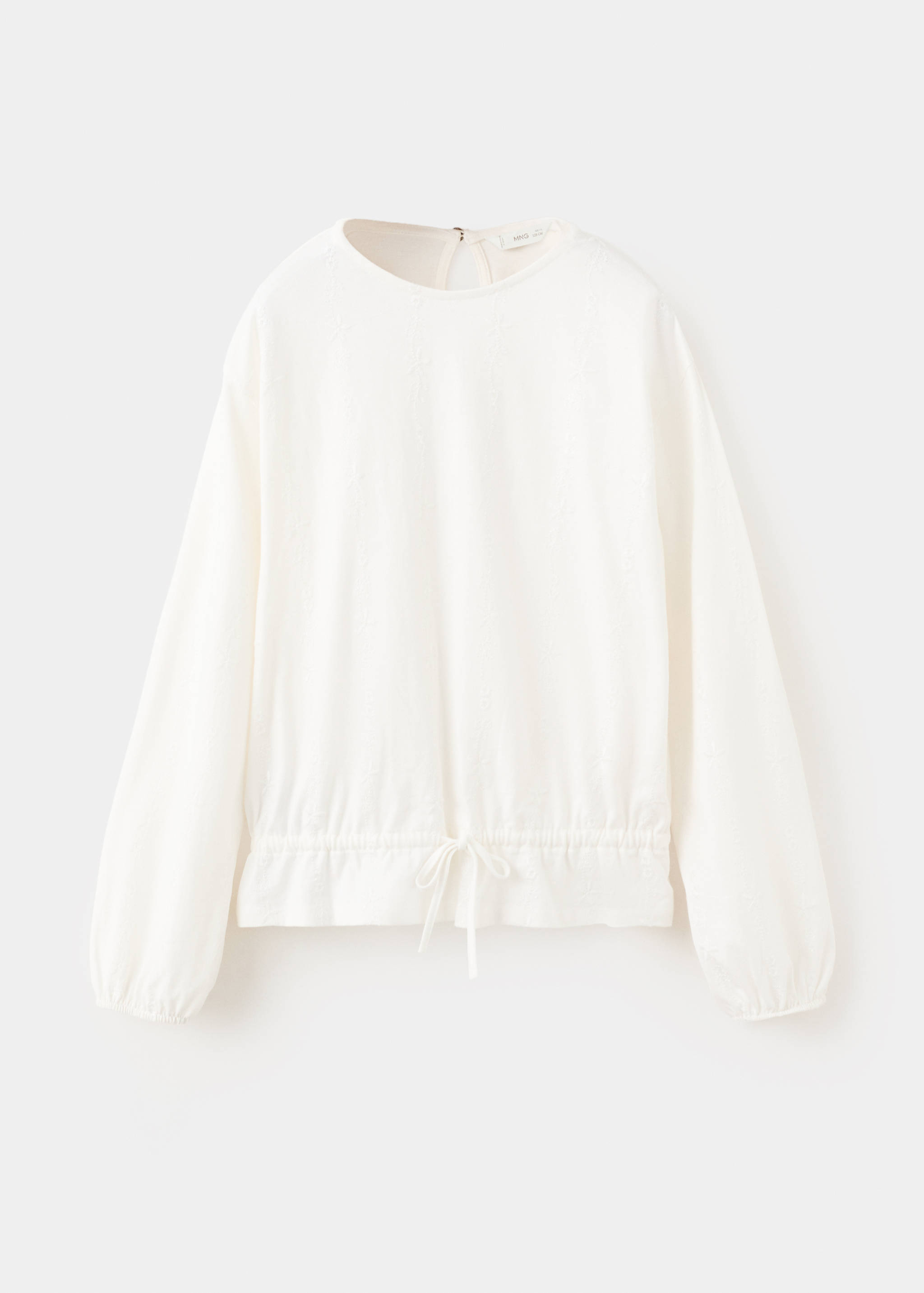 Cotton T-shirt with embroidery details - Article without model