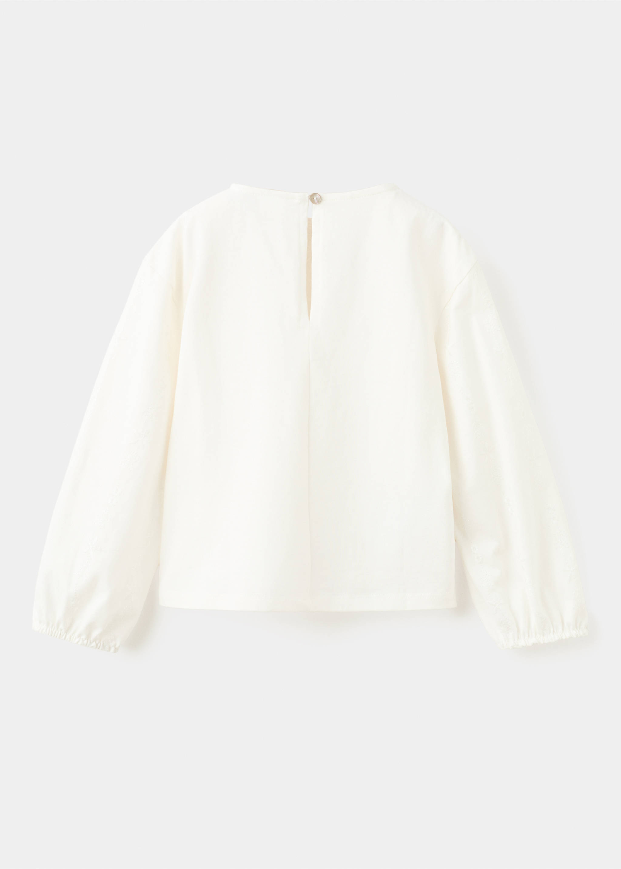 Samarreta detall brodat - Revers de l'article, Blanc trencat. Ref: 27003724-00.