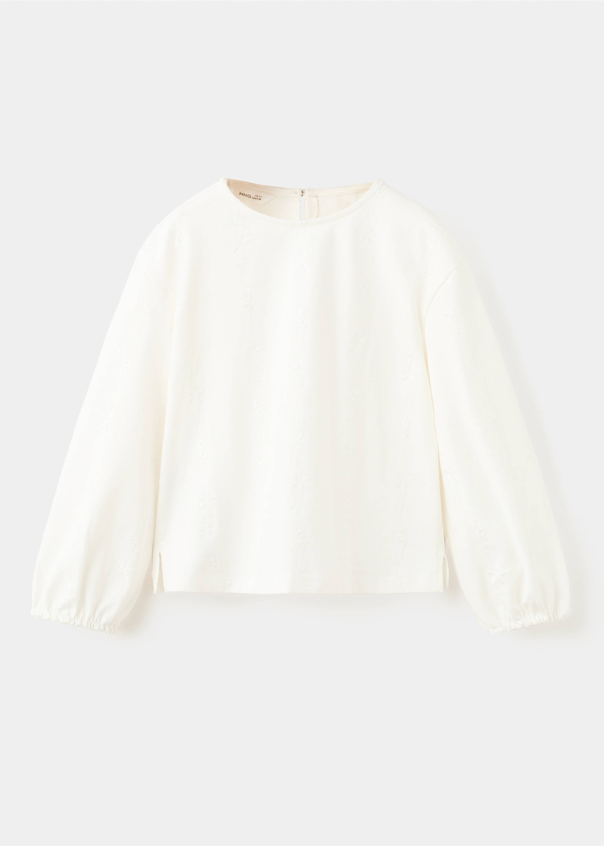Embroidered detail T-shirt - Article without model, Off White. Ref: 27003724-00.