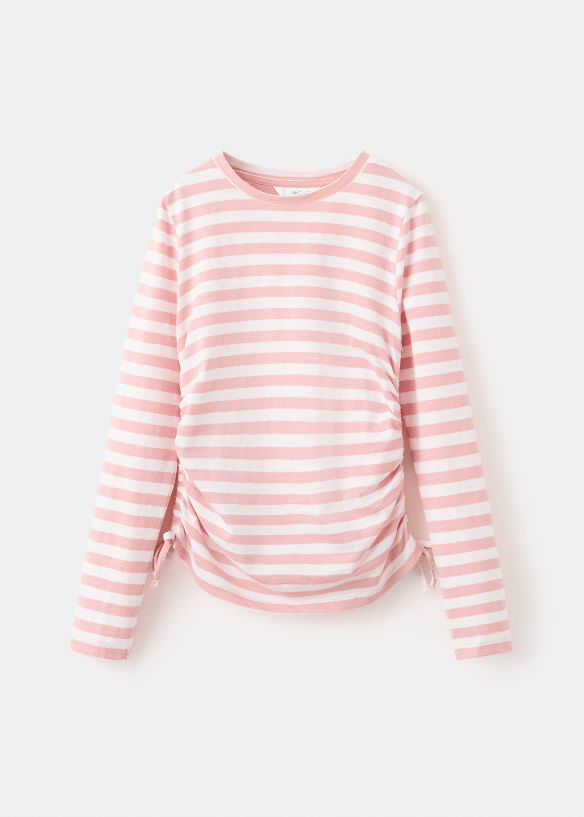 Long-sleeved t-shirt with ruffles - Article without model, Pink. Ref: 27003726-00.