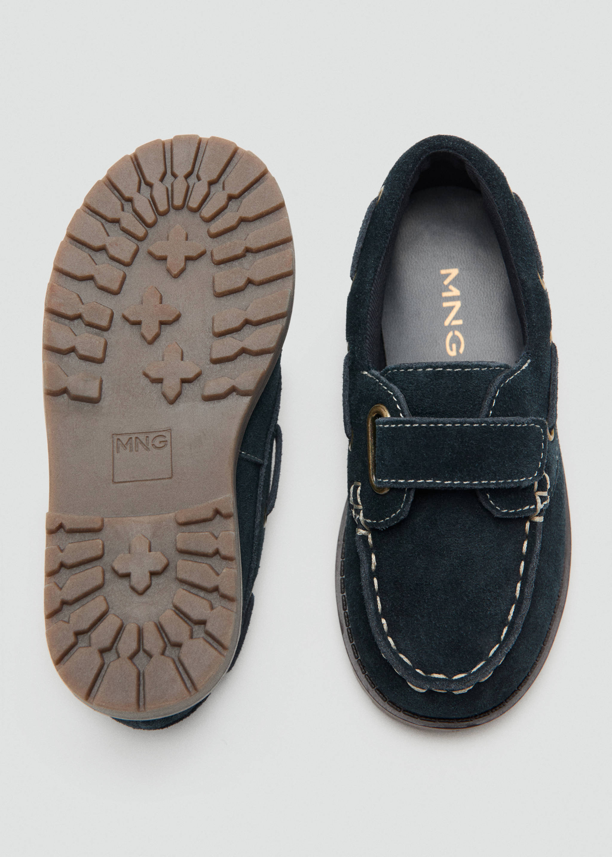 حذاء قارب جلد بشريط فيلكرو - تفاصيل المنتج 2