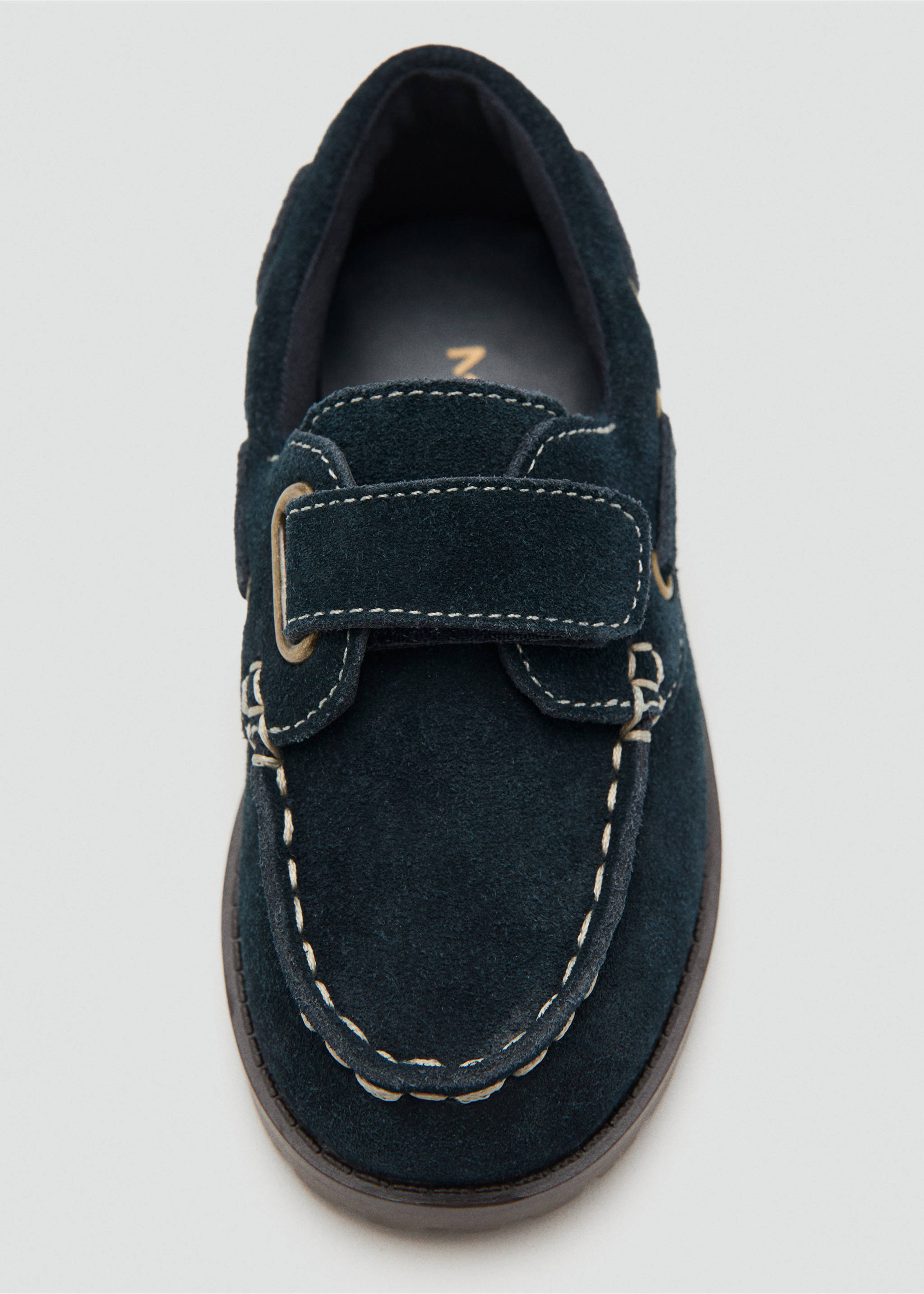 Zapato náutico piel velcro - Detalle del artículo 3, Azul. Ref: 27003733-00.