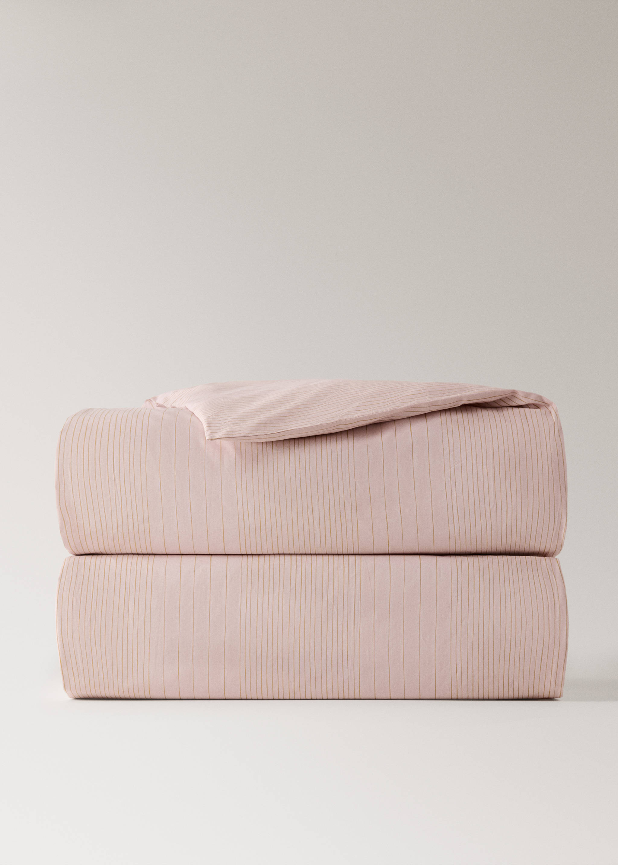Housse de couette coton percale rayures aquarelle lit 180/200 cm - Article sans modèle