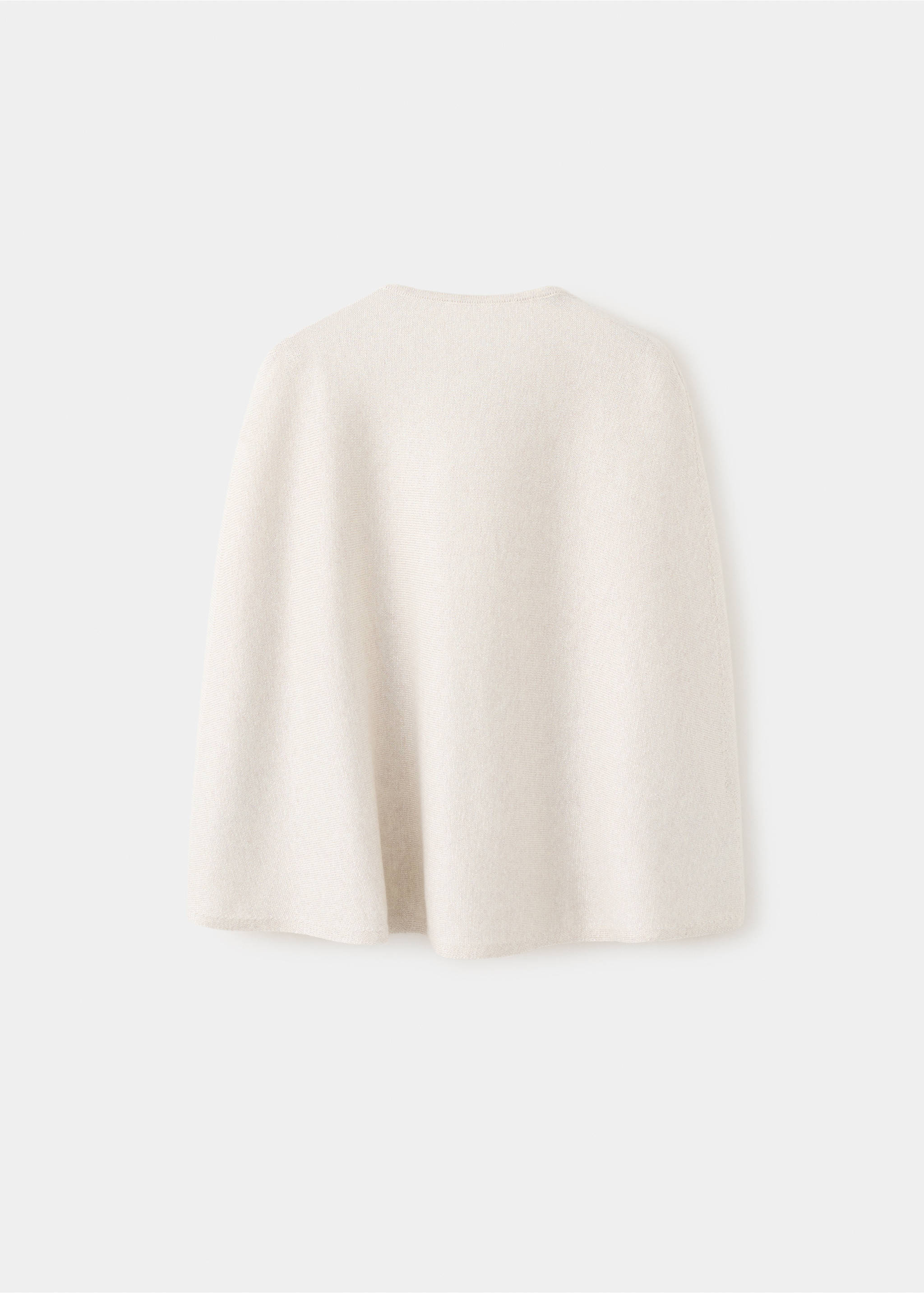 Lurex knitted cape - Reverse of the article, Sand. Ref: 27003737-00.