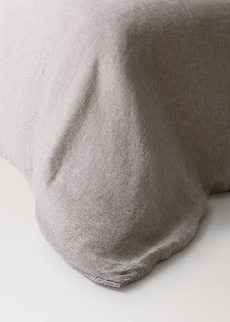 Linen yarn-dyed duvet cover Bed 135/140 cm — Tobacco Brown