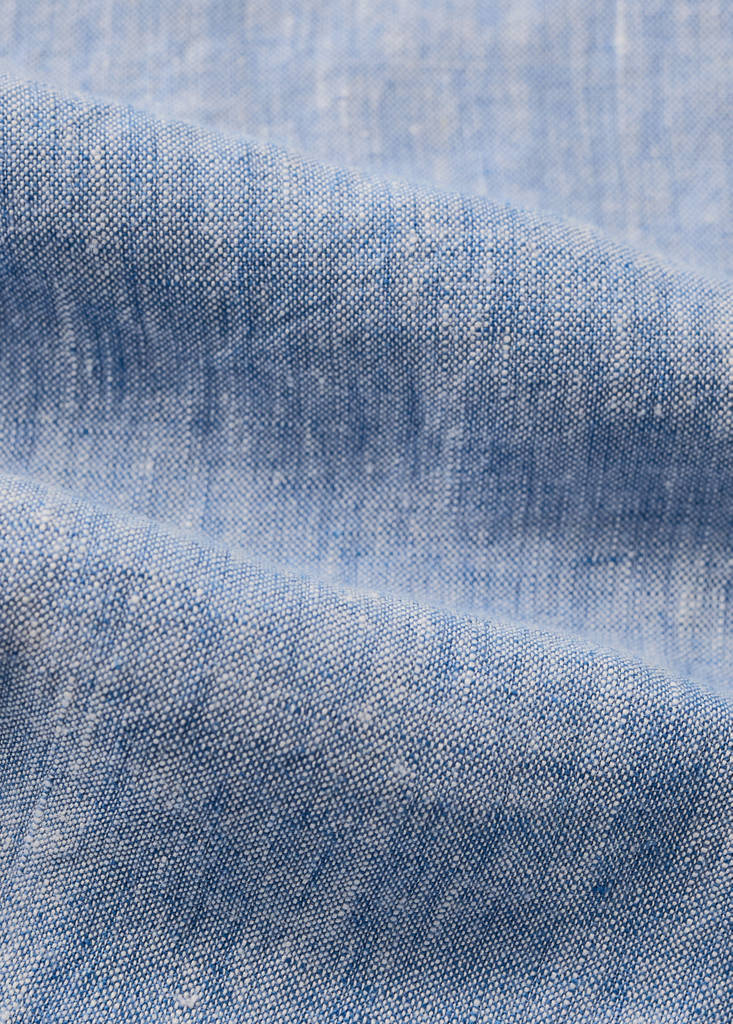 Linen yarn-dyed duvet cover for 150/160 cm bed — Blue