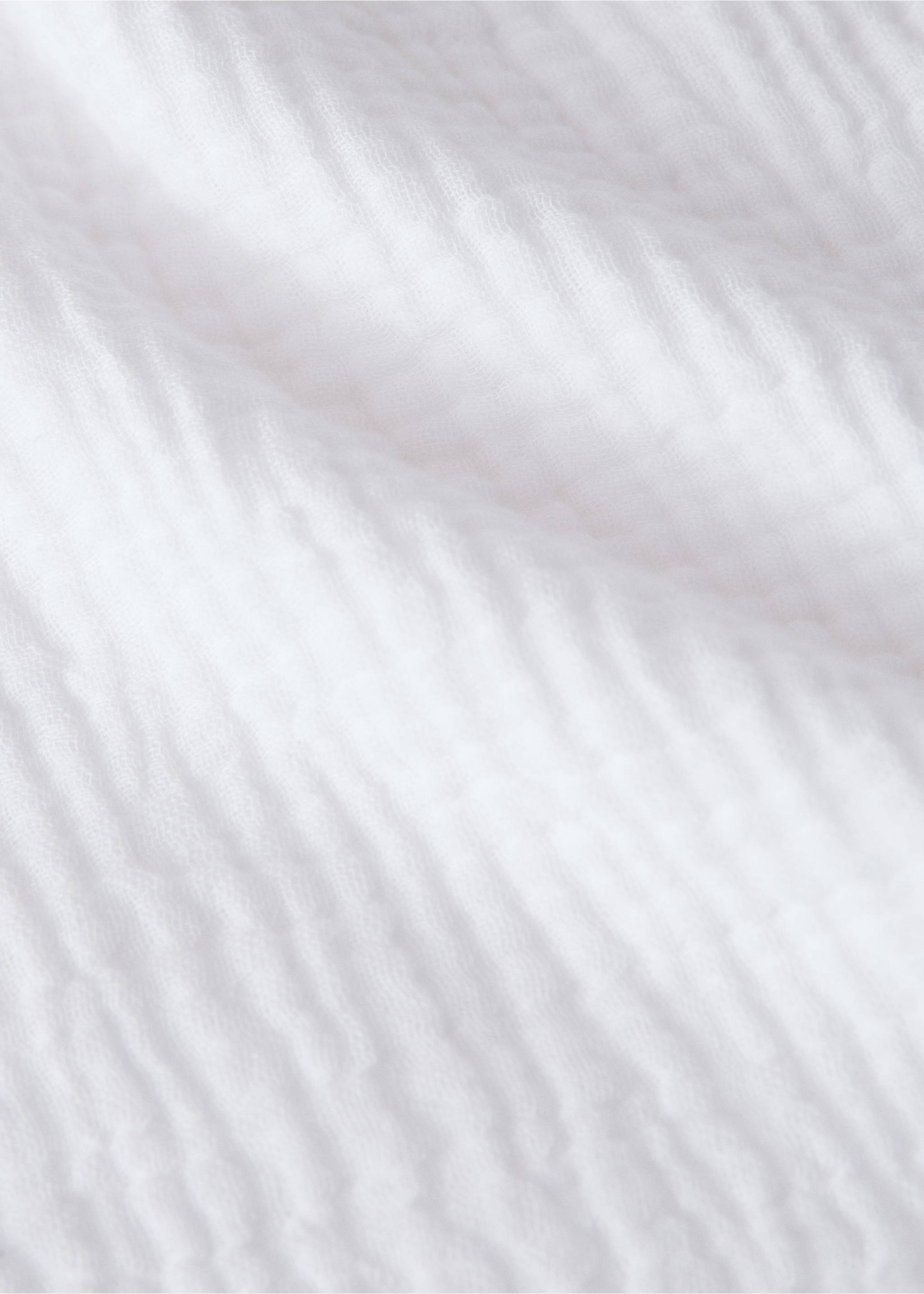 Cotton gauze duvet cover for 135/140 cm bed - Details of the article 3, Off White. Ref: 27003741-00.