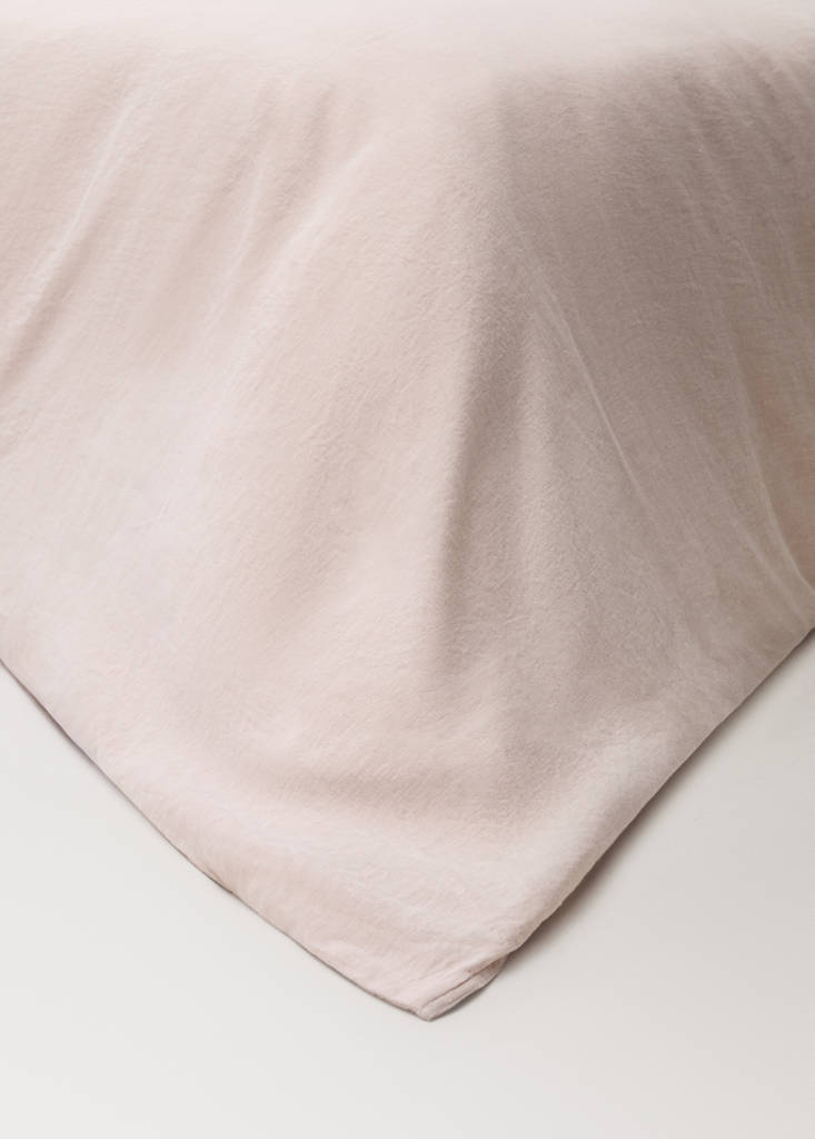 Melange 100% linen duvet cover for a 90 cm bed — Pale Pink