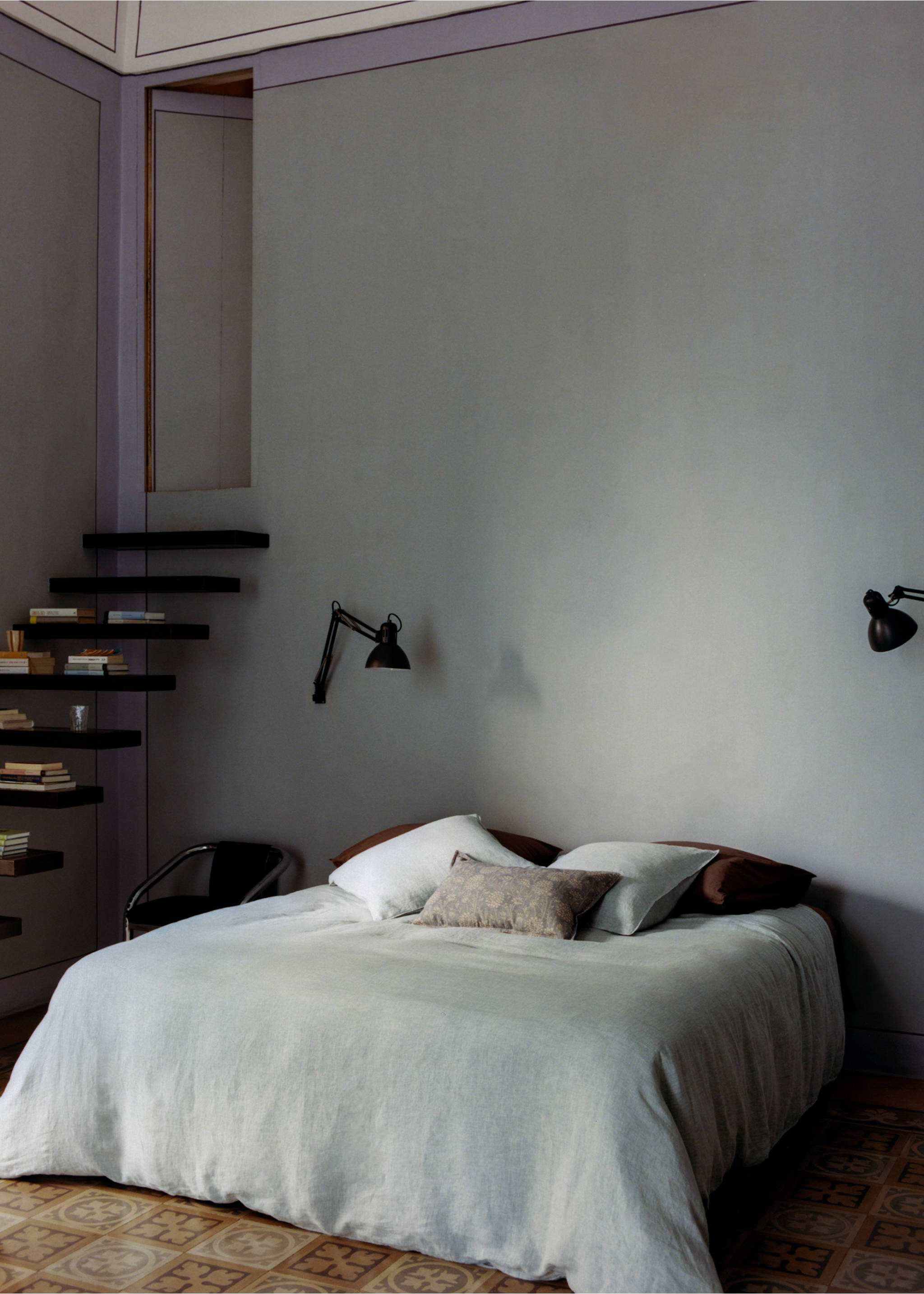 Funda nórdica 100% lino melange Cama 150/160 cm - Detalle del artículo 6, Verde pastel. Ref: 27003747-00.