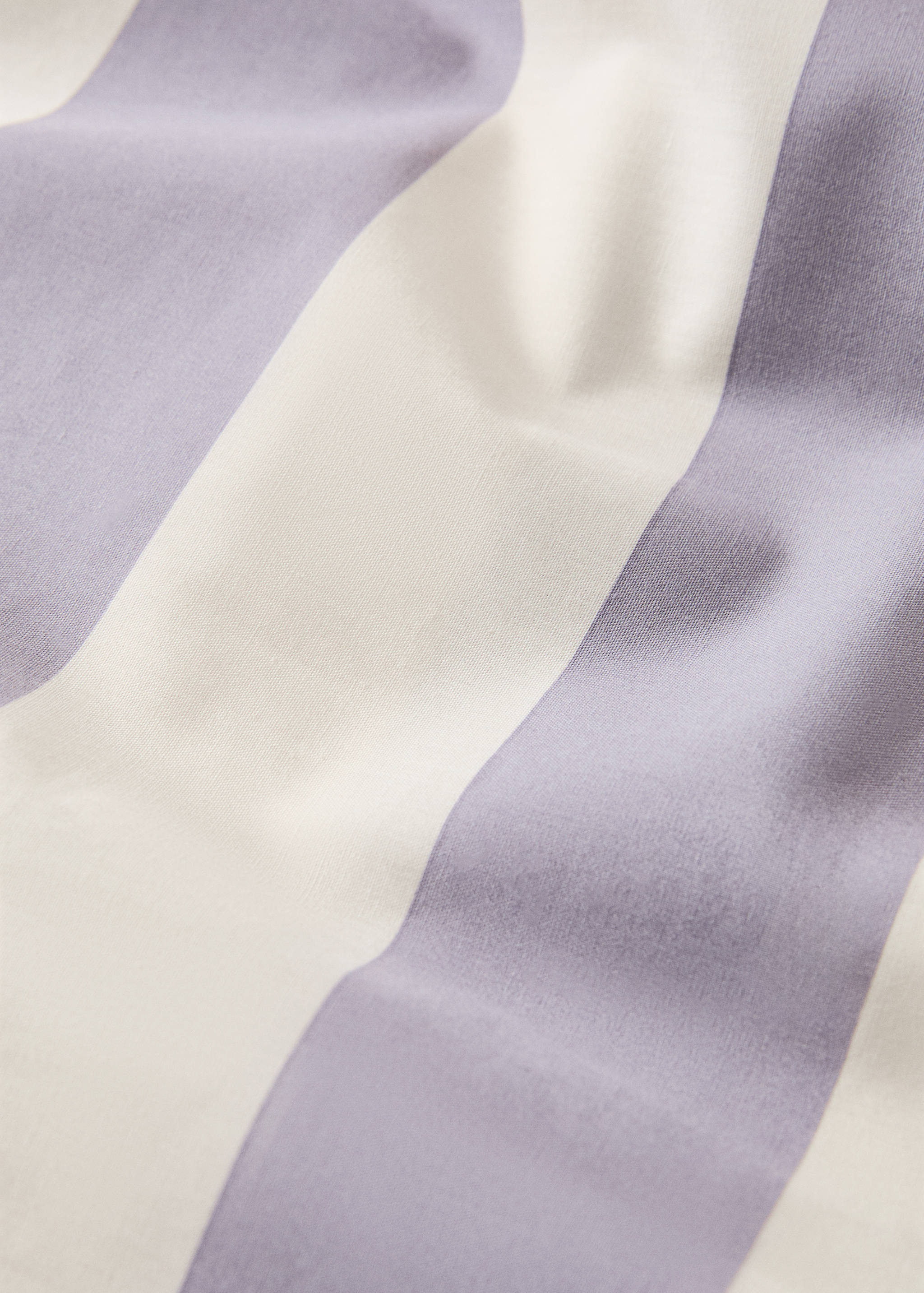 Percale cotton duvet cover 200 thread count wide stripe print Bed 90 cm - Details of the article 2